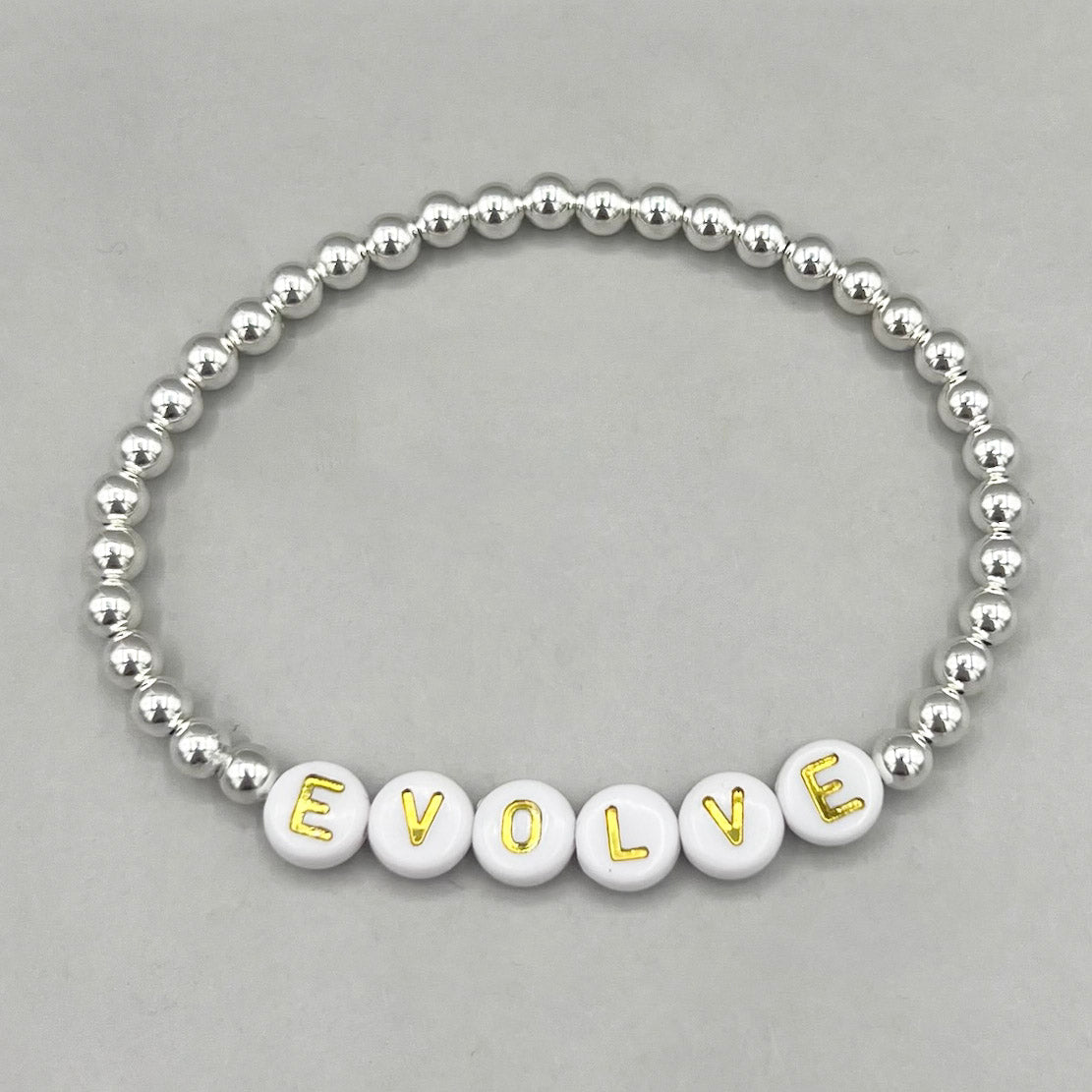 4mm Intention Sterling Silver Beaded Lux Bracelet