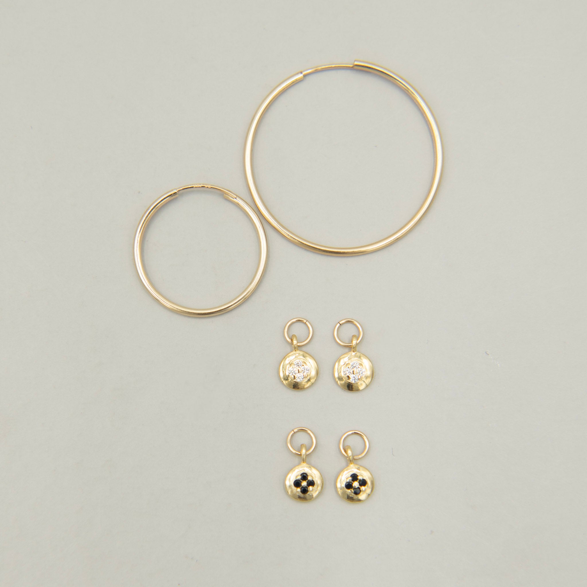 Hoop Earring & Cubic Zirconia Drop Set