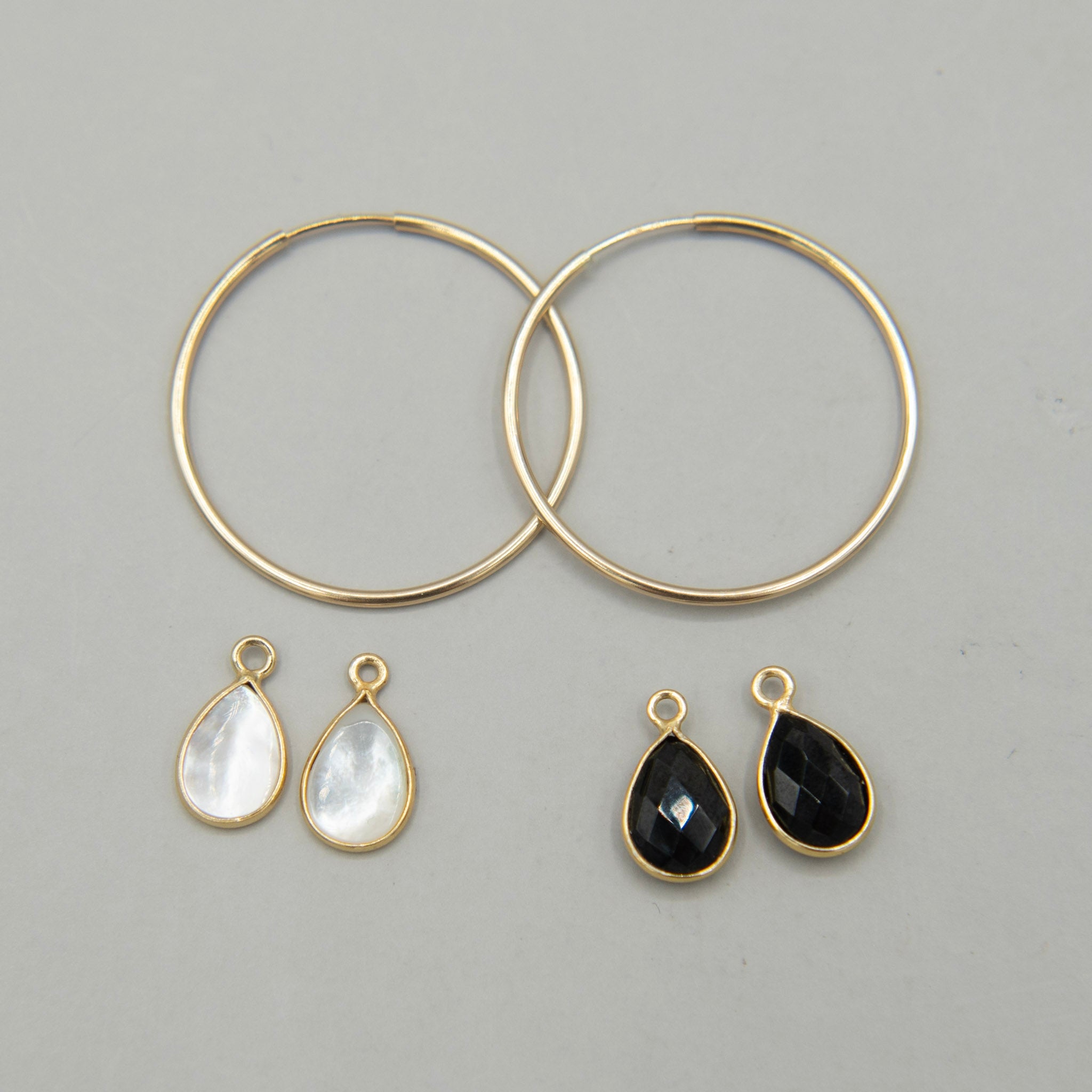 Hoop Earring & Teardrop Set