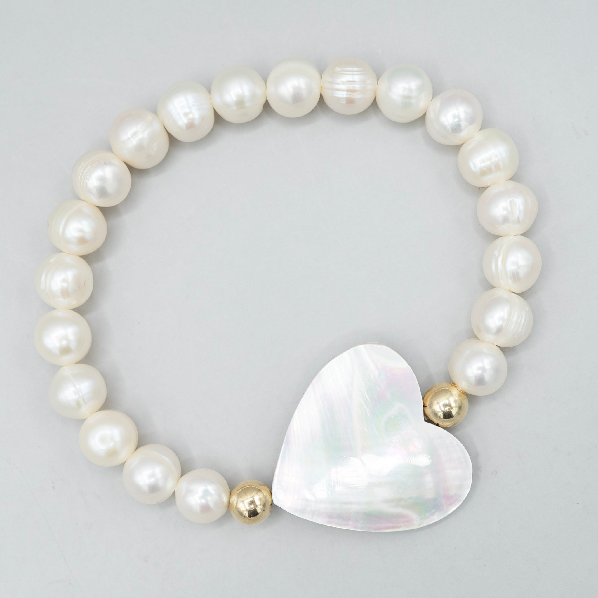 Freshwater Pearl Heart Bracelet