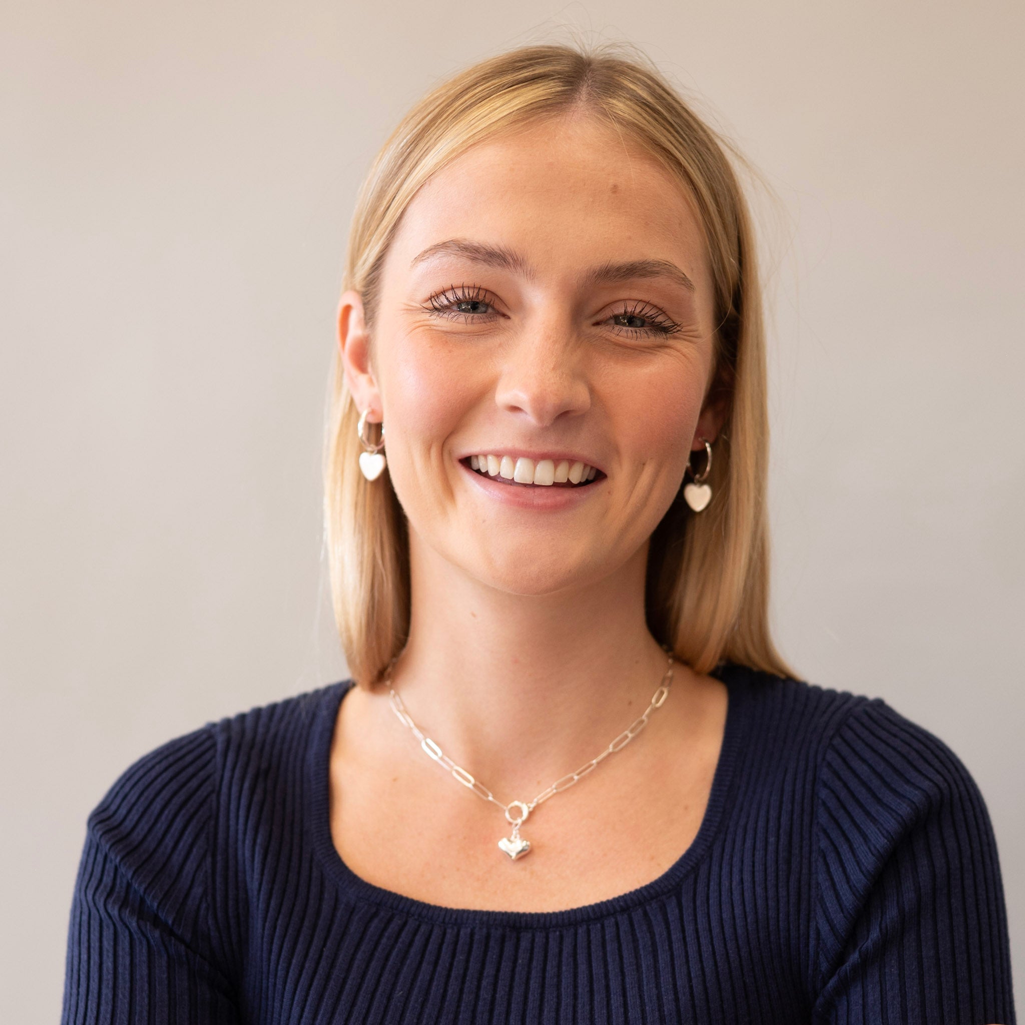 Mother of Pearl Heart Hoop Drops