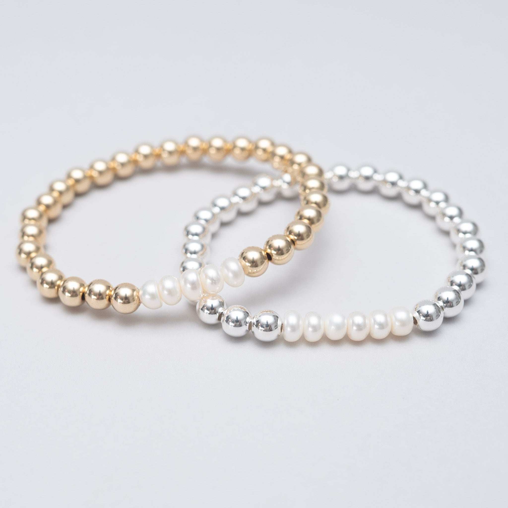 6mm Custom Milestone Freshwater Pearl & Beaded Lux Bracelet - Jewel Ya