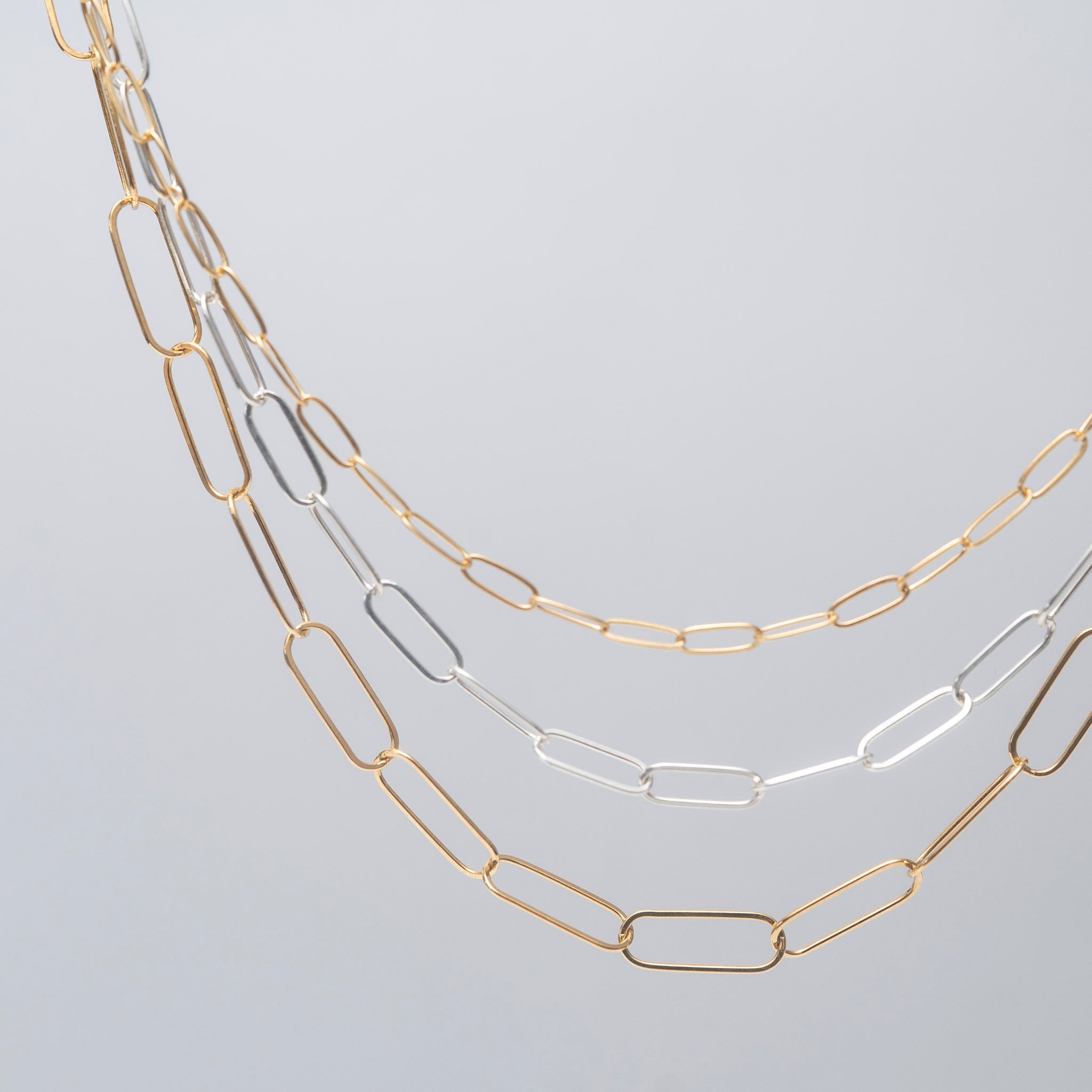 Sterling Silver Midi Paperclip Layering Chain