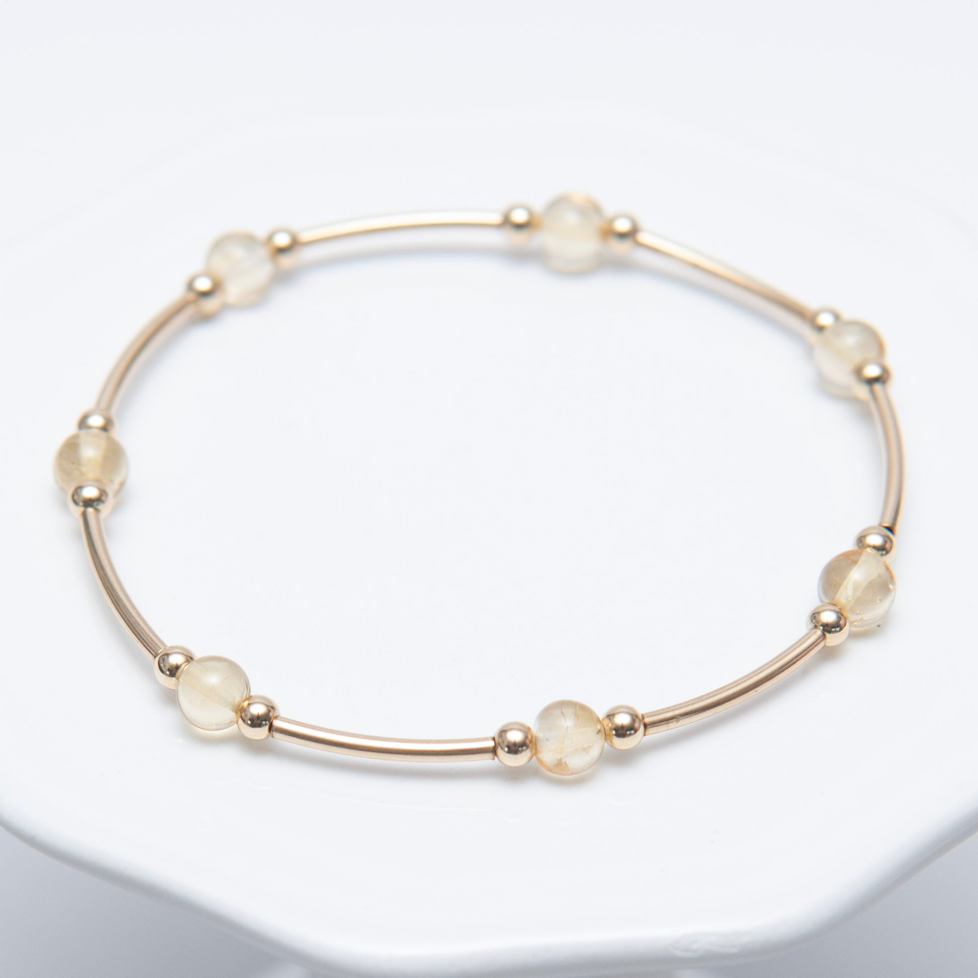 Birthstone Beaded Lux Tube Bracelet - Jewel Ya