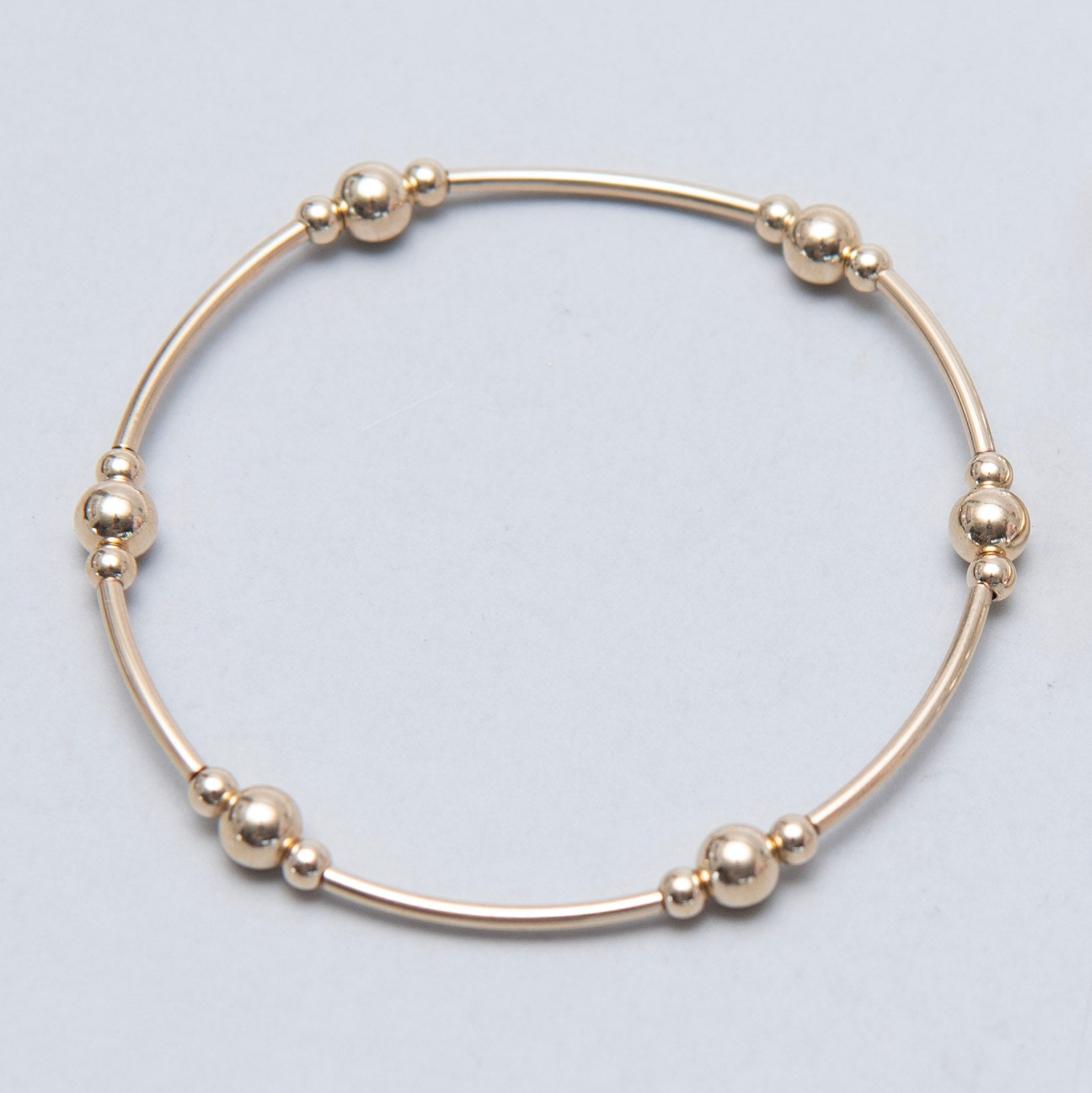 14k Gold Filled Beaded Lux Tube Bracelet