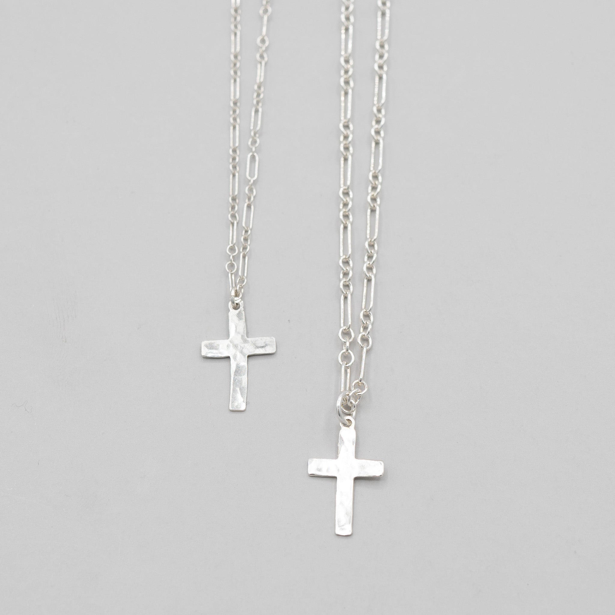 Long & Short Chain Cross Necklace