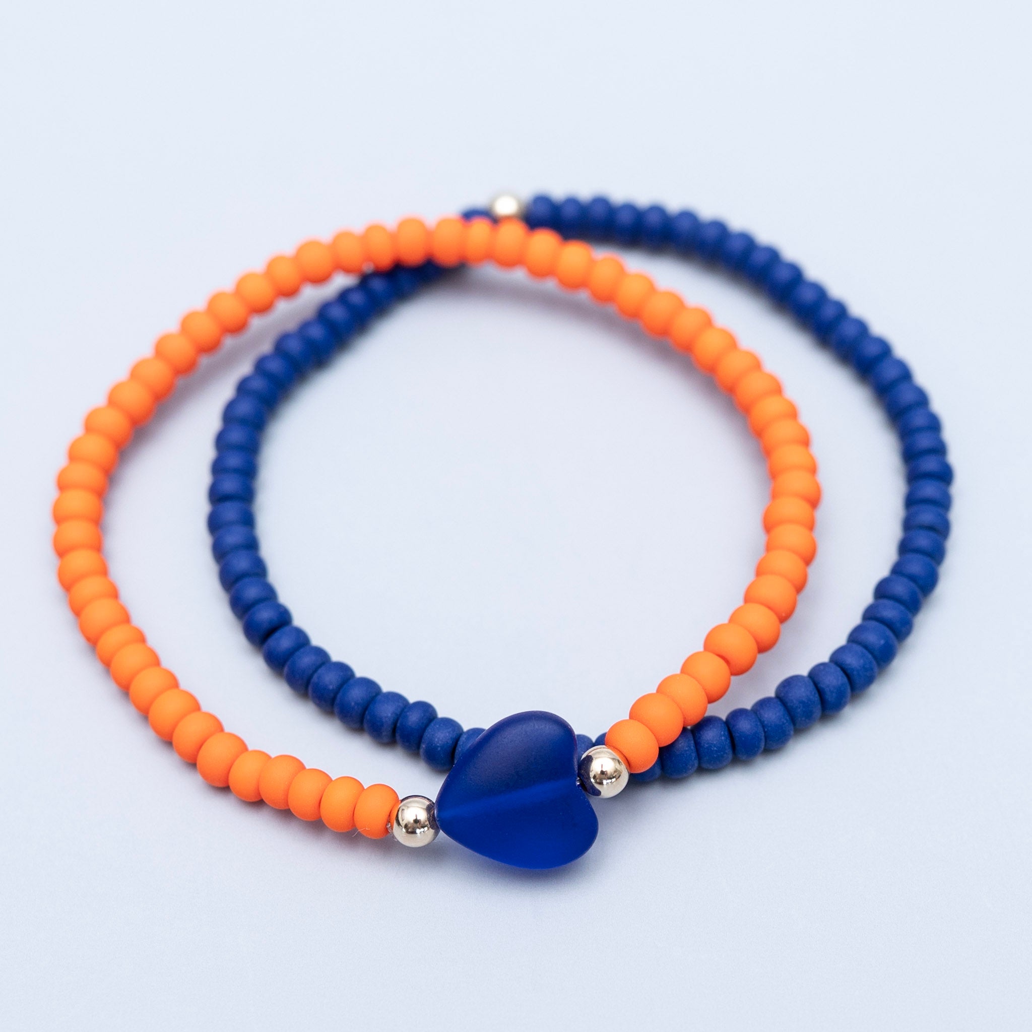 Seed Bead Heart Bracelet Set - ALS Fundraiser