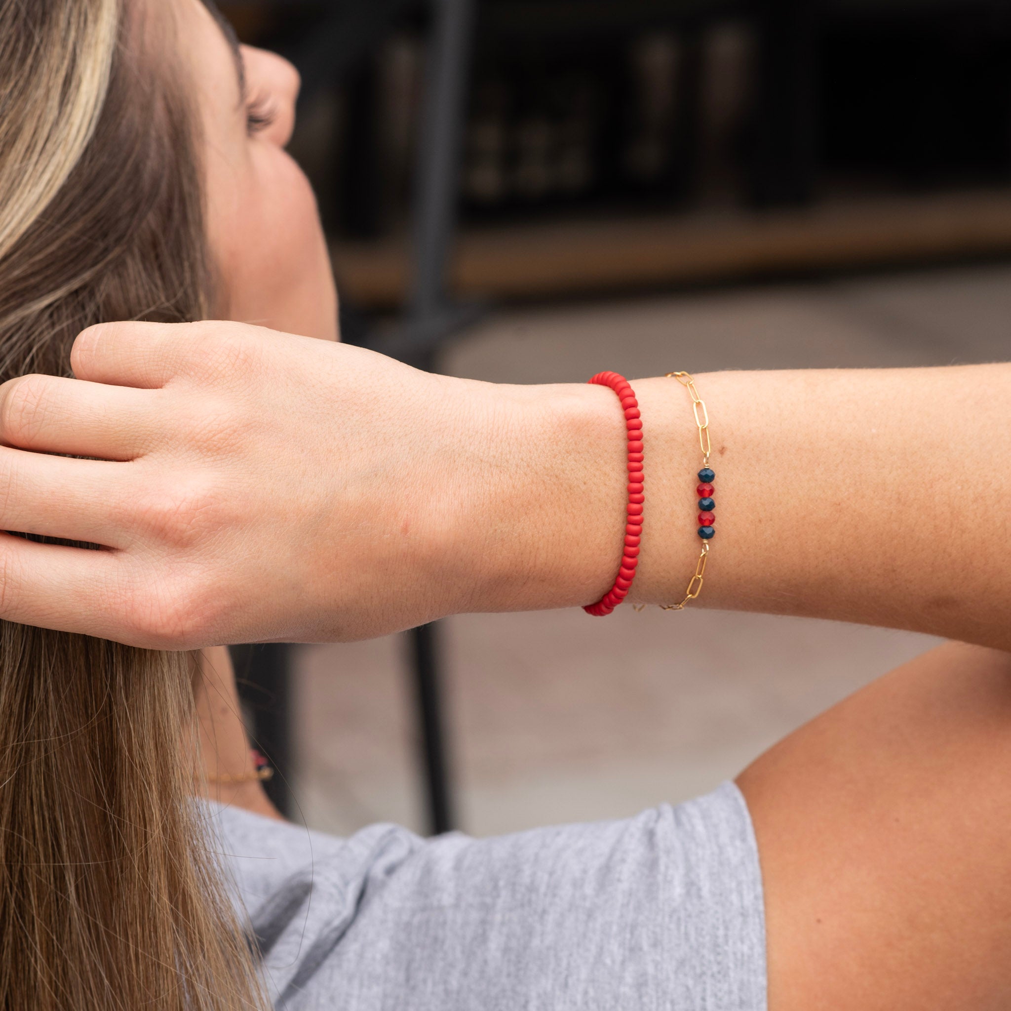 Game Day Paperclip Chain Bracelet - Jewel Ya