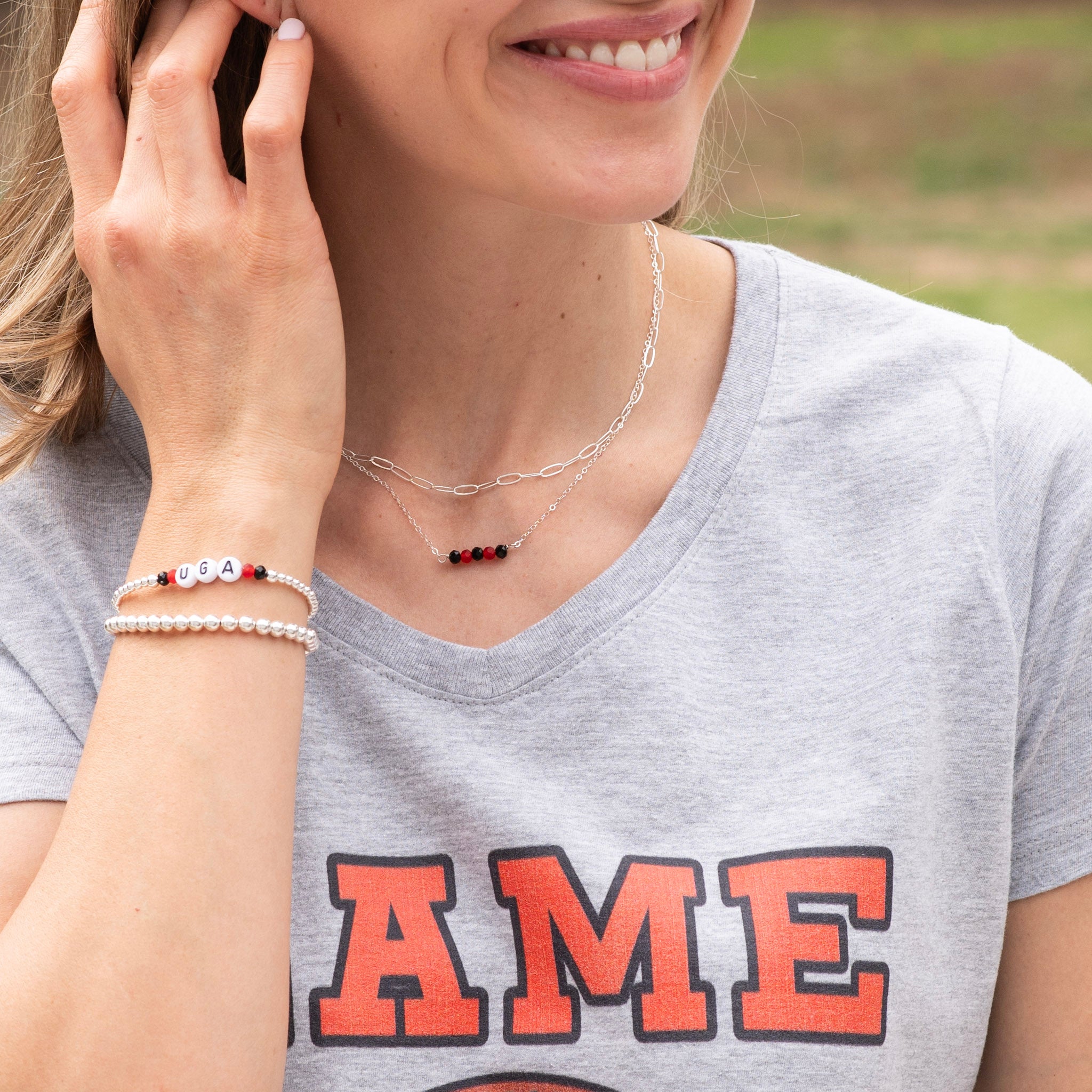 Personalized Game Day Paperclip Necklace Layering Set - Jewel Ya