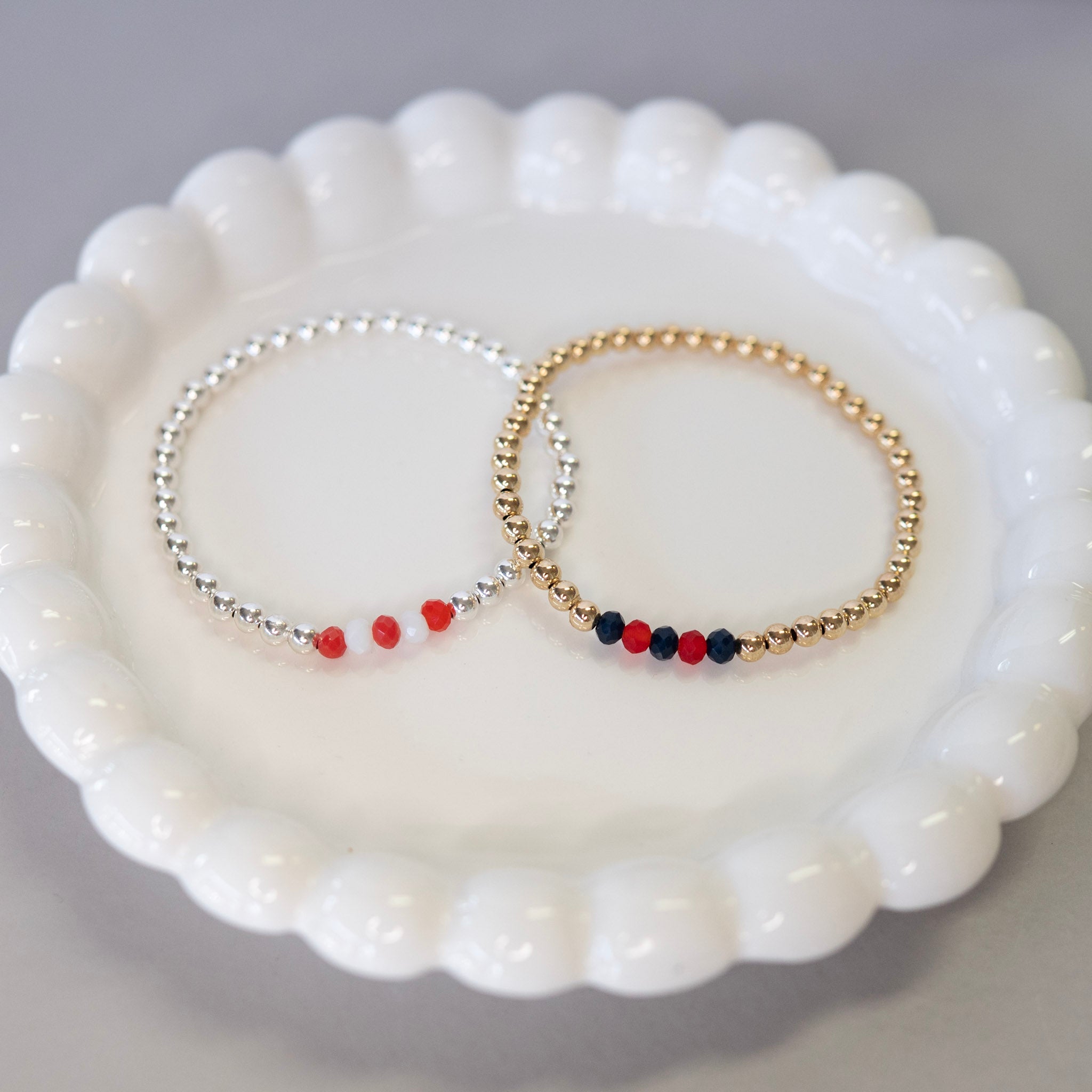 4mm Personalized Game DayBeaded Lux Bracelet