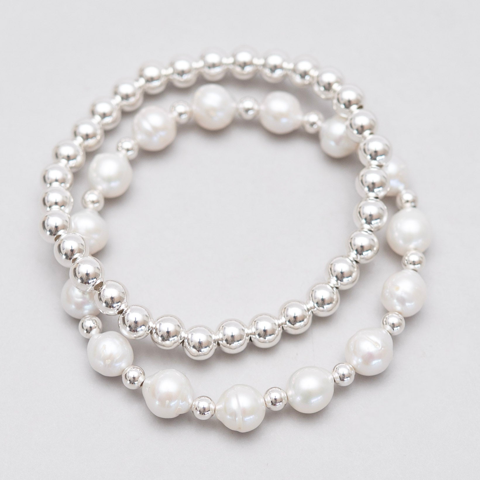 Freshwater Pearl & Beaded Lux Bracelet Set - Jewel Ya