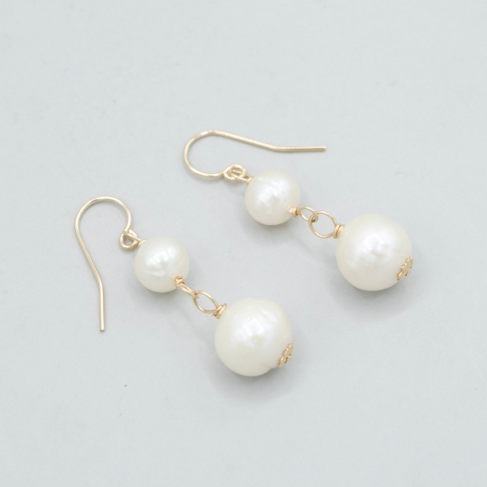 Elongated Freshwater Pearl Earrings