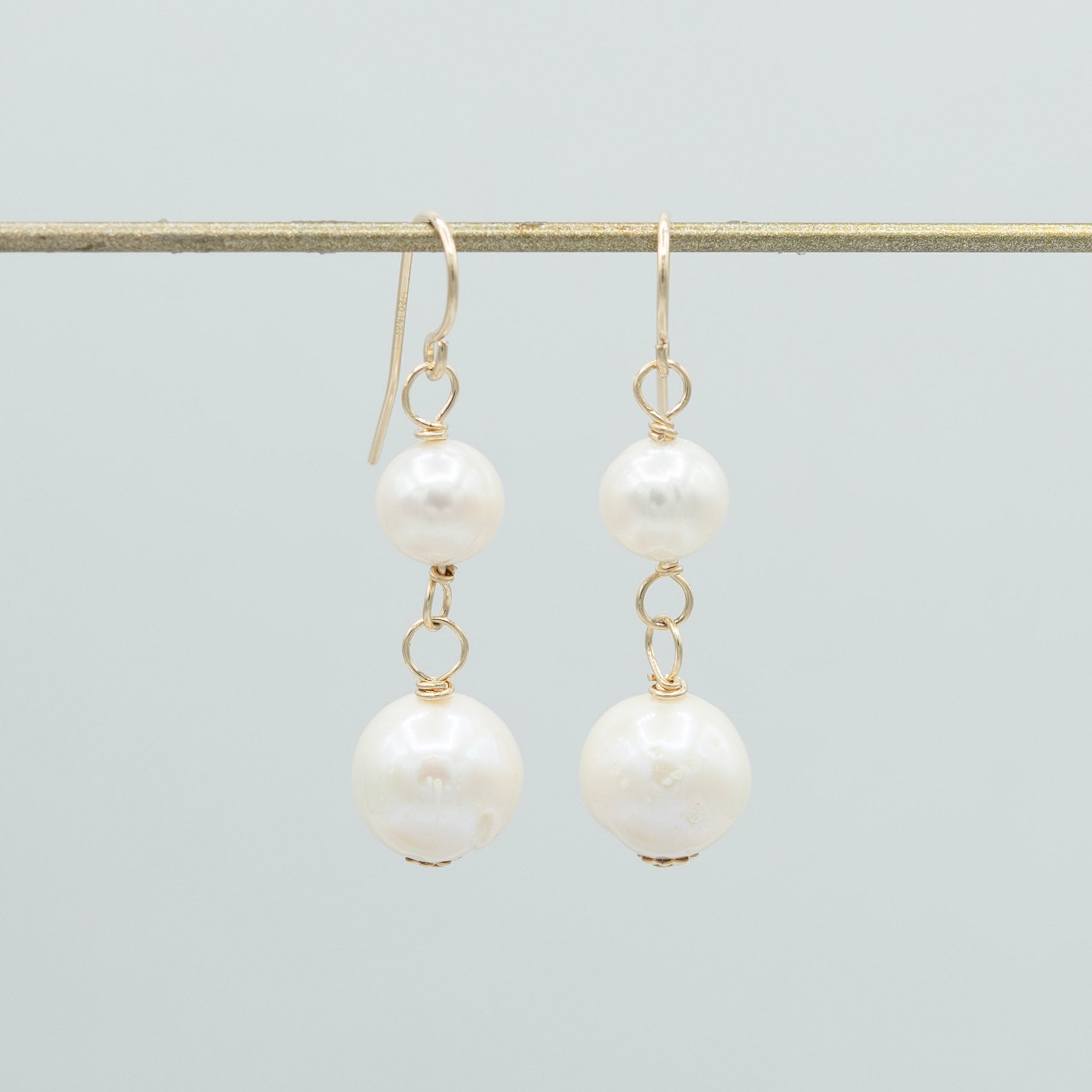 Elongated Freshwater Pearl Earrings