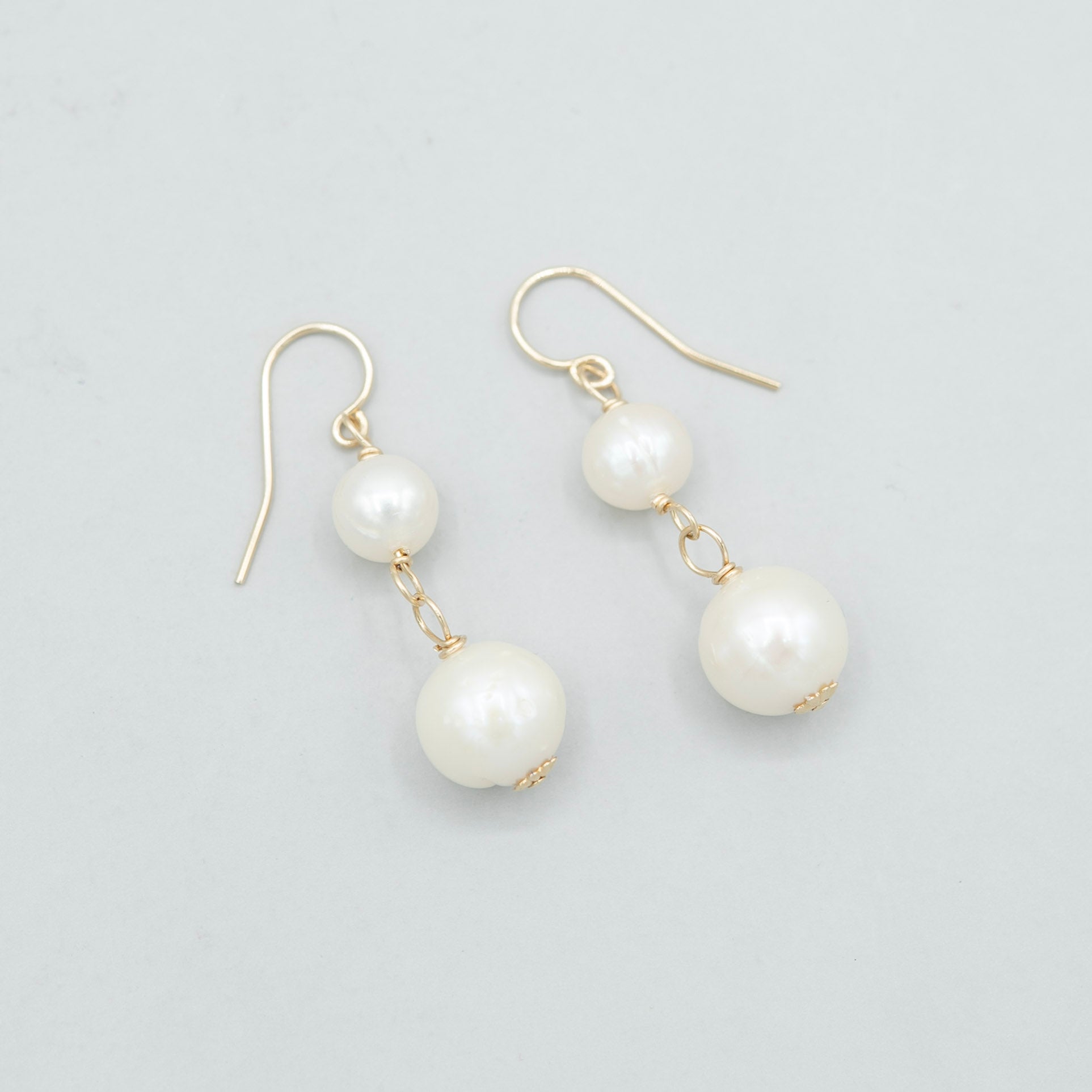 Elongated Freshwater Pearl Earrings