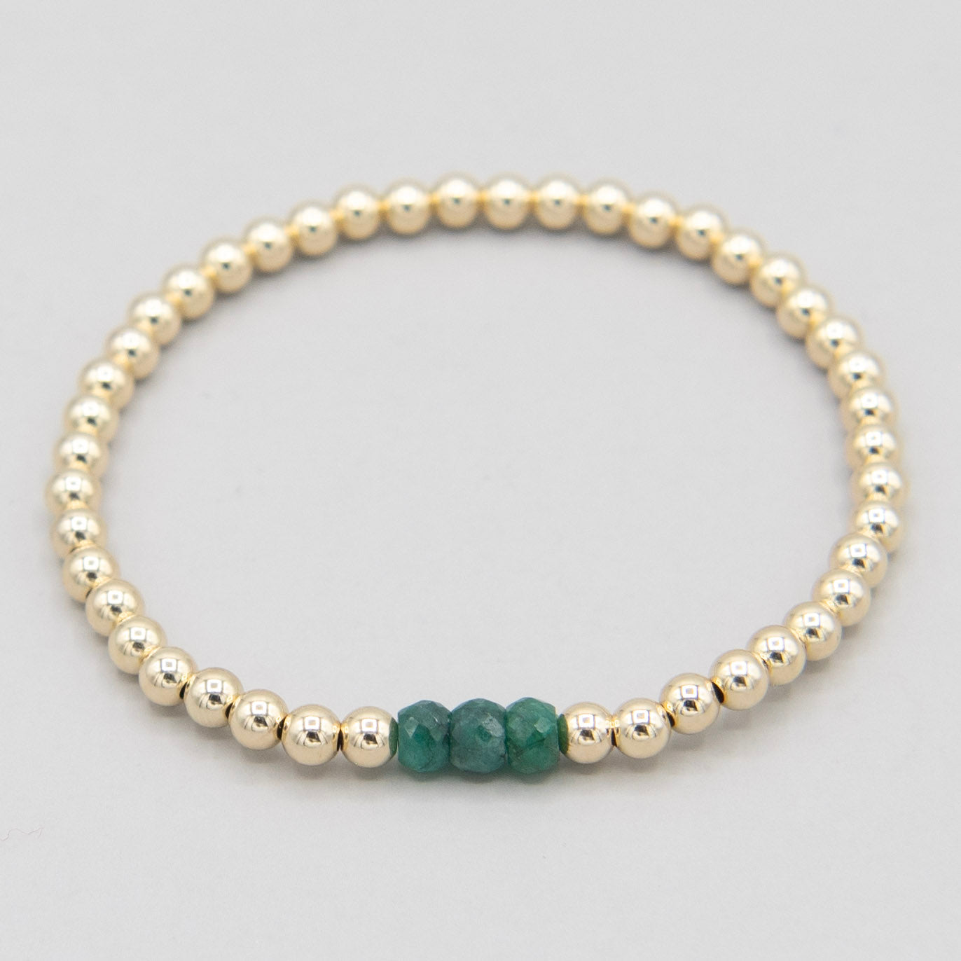 May Emerald Beaded Lux Bracelet