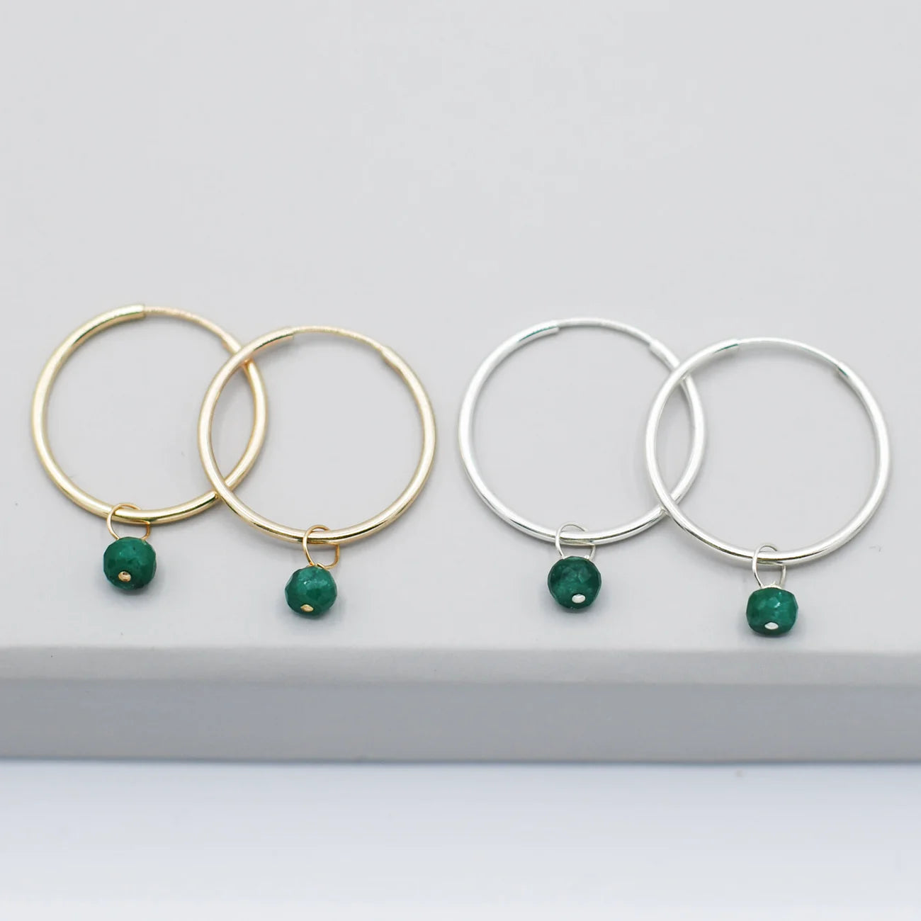 Endless Hoops & Birthstone Drops