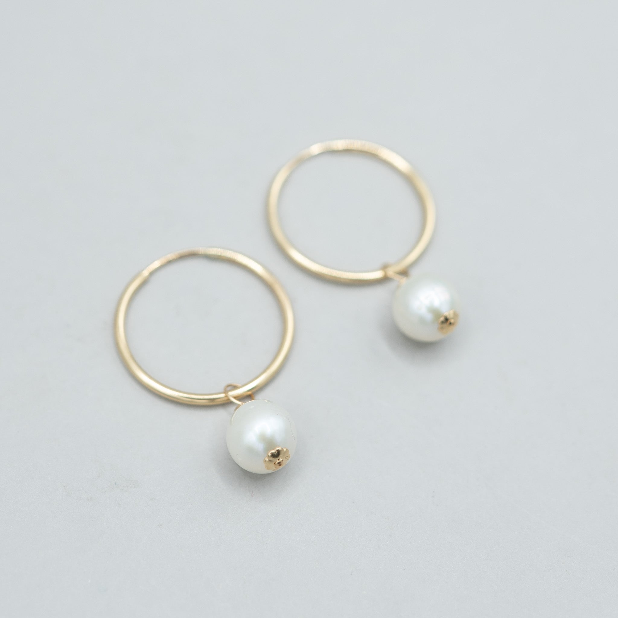 Freshwater Pearl Hoop Drops