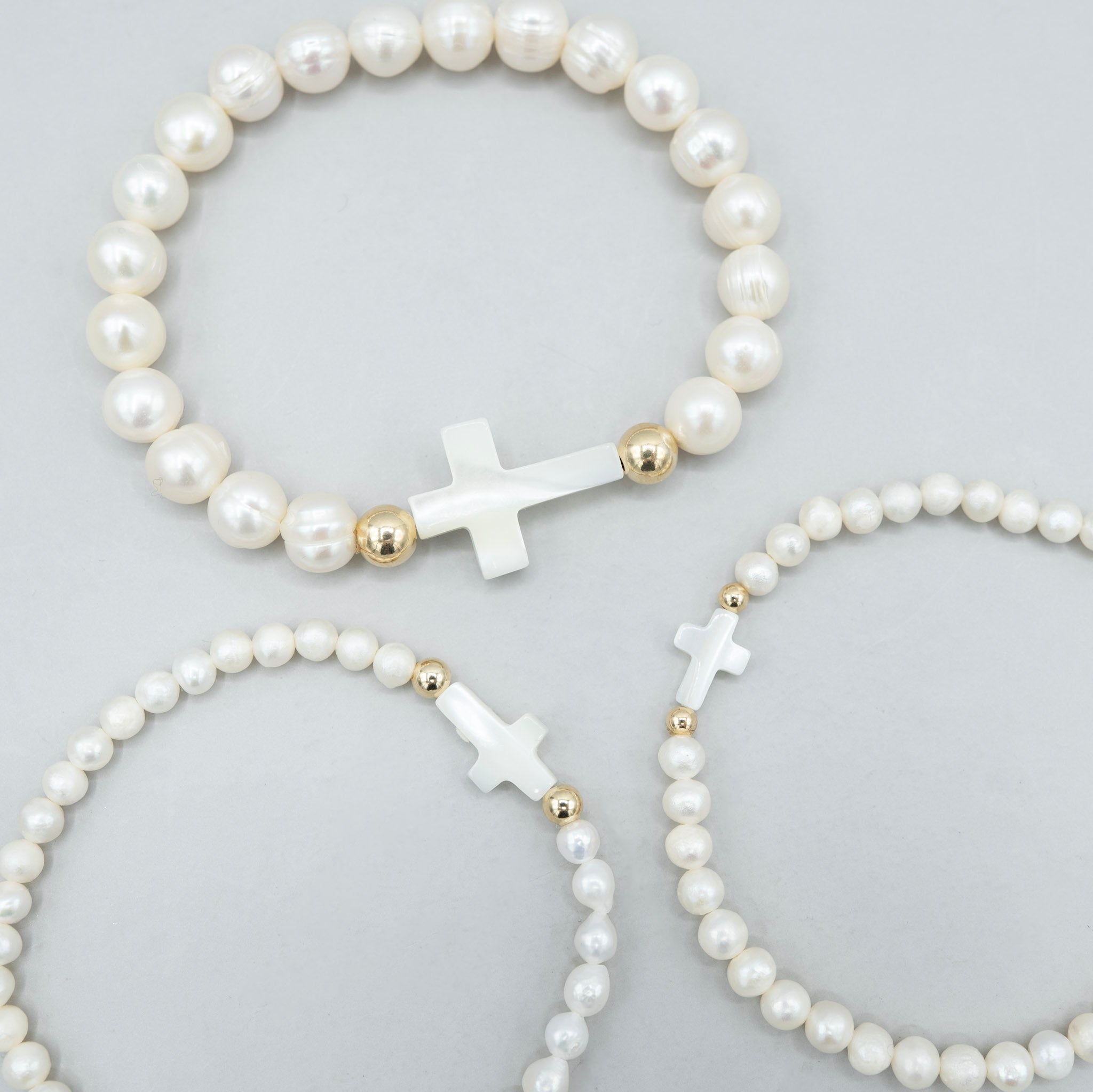 Freshwater Pearl Cross Bracelet