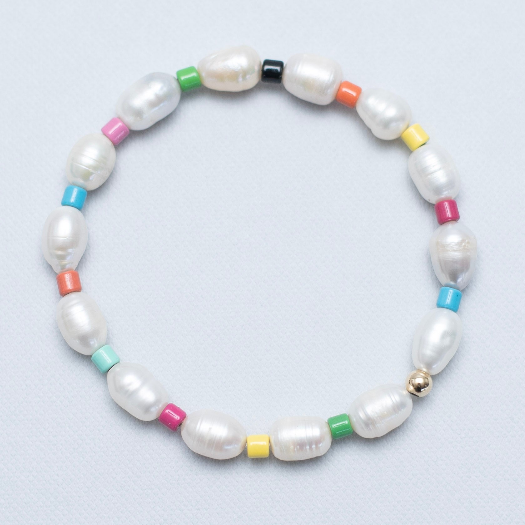 Freshwater Pearl & Enamel Color Bracelet