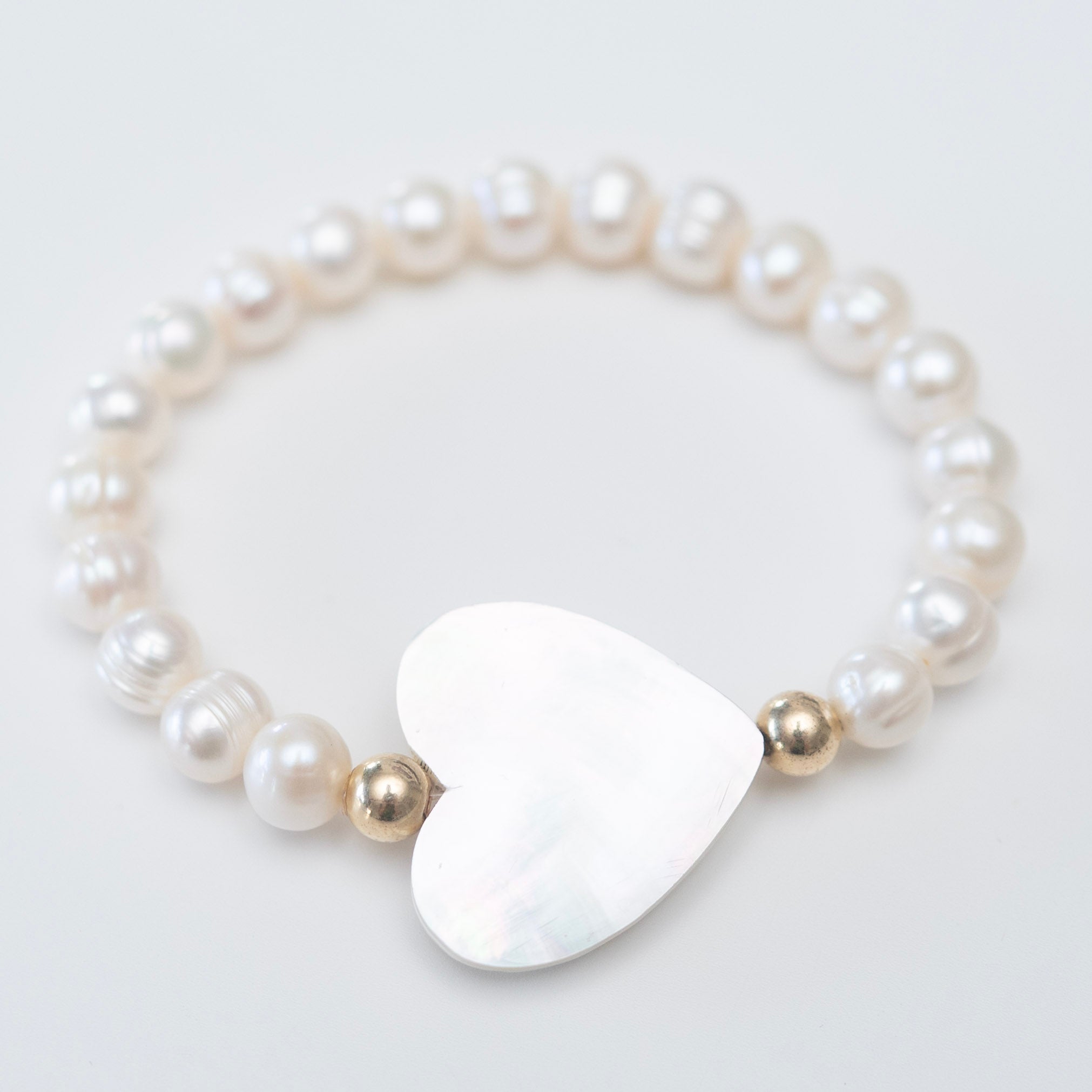 Freshwater Pearl Heart Bracelet