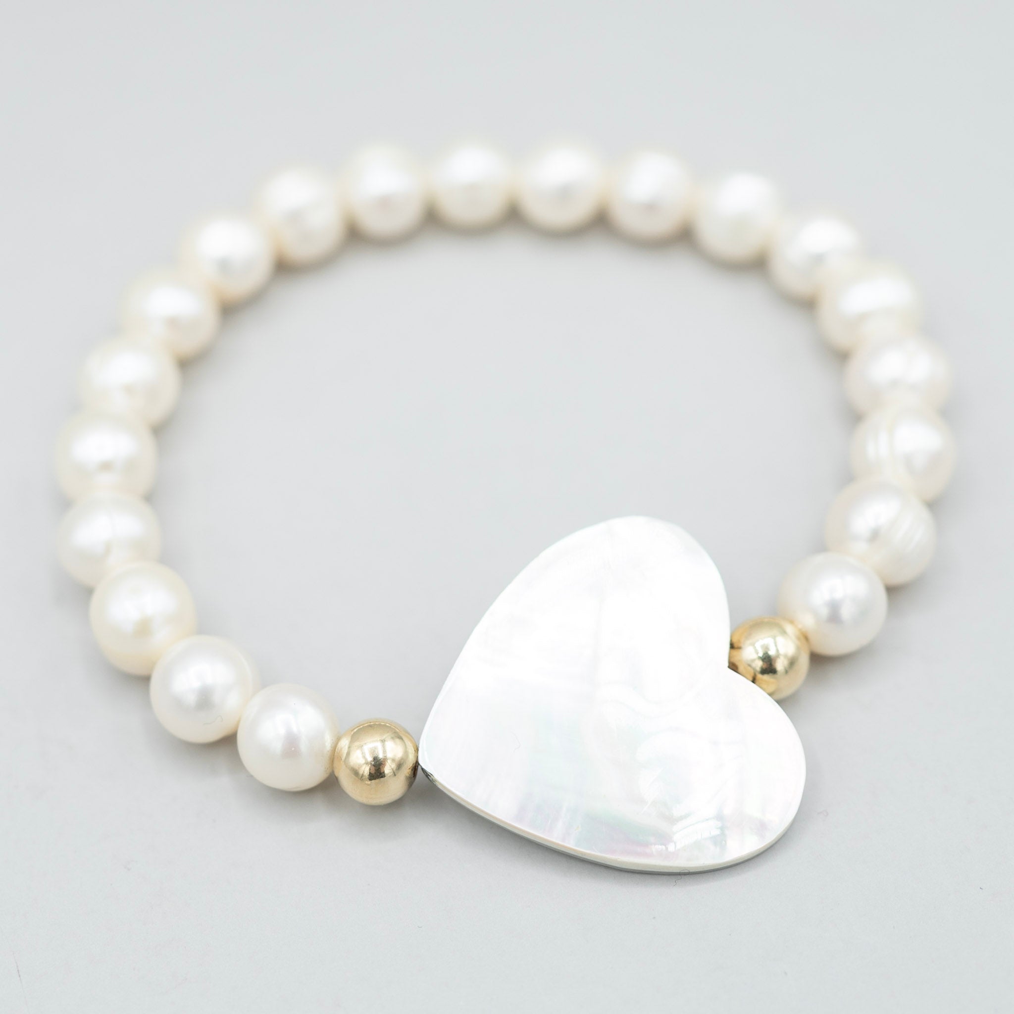 Freshwater Pearl Heart Bracelet - Jewel Ya