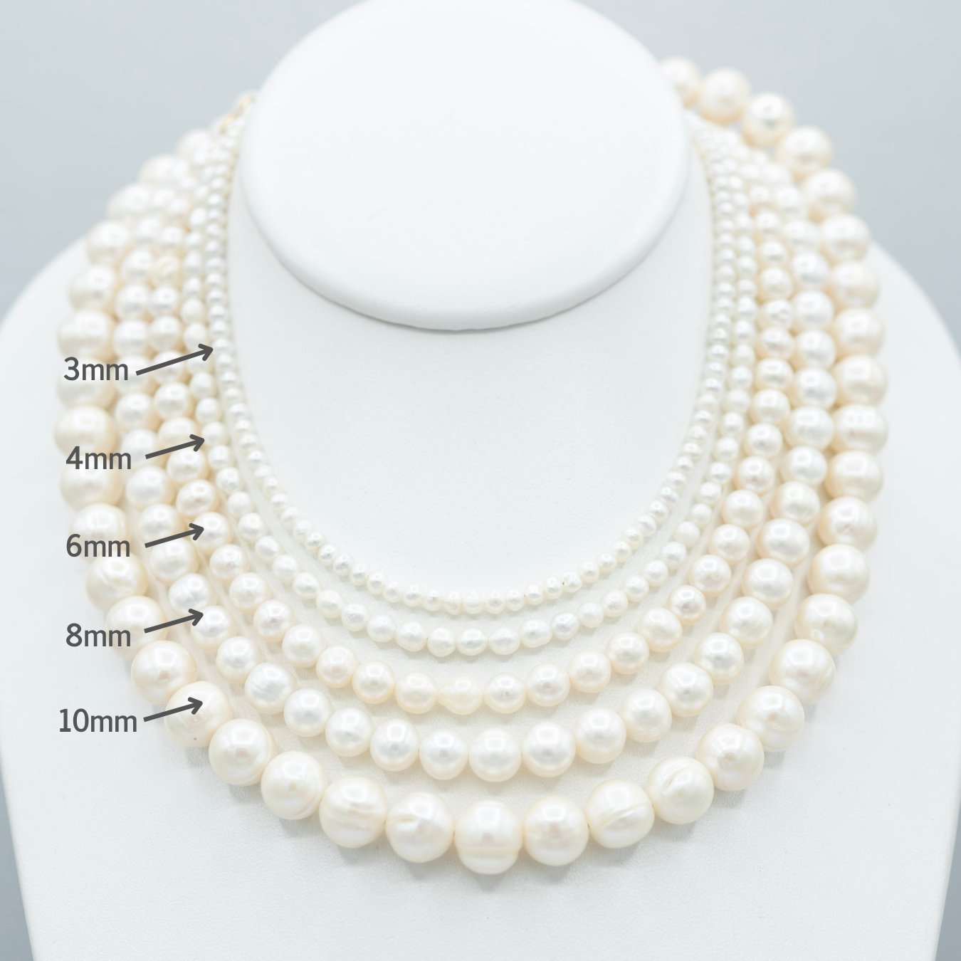 4mm Freshwater Pearl Beaded Necklace