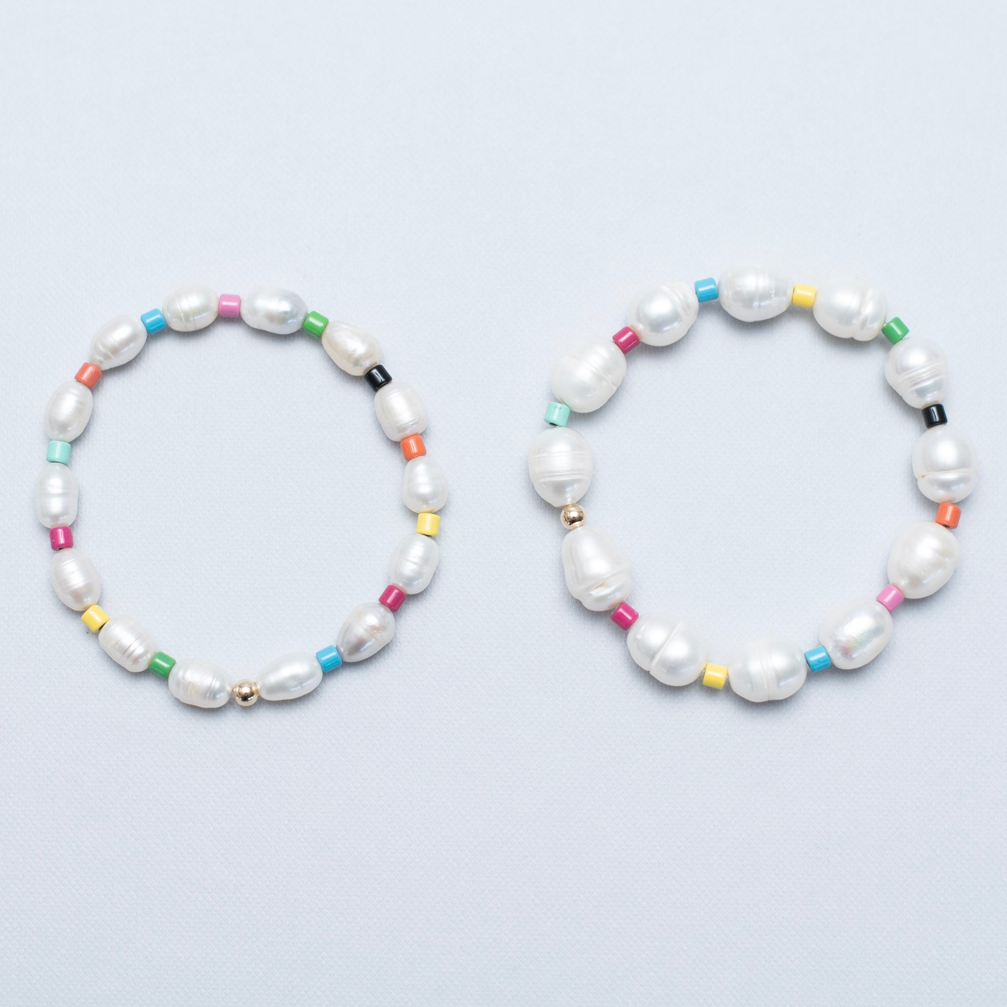 Freshwater Pearl & Summer Color Enamel Bracelets
