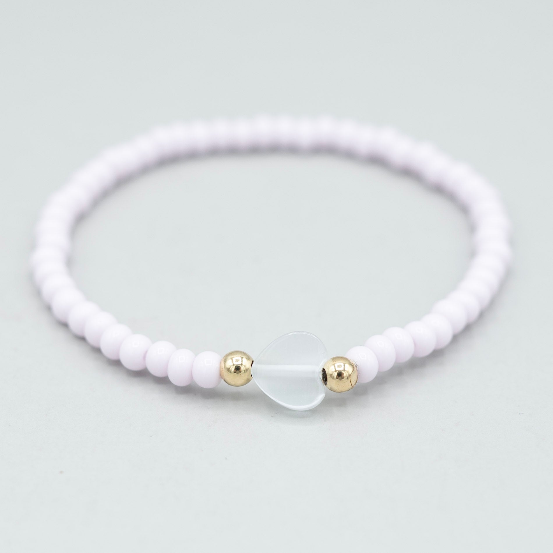 4mm Gemstone Heart Bracelet (Mini + Adult)