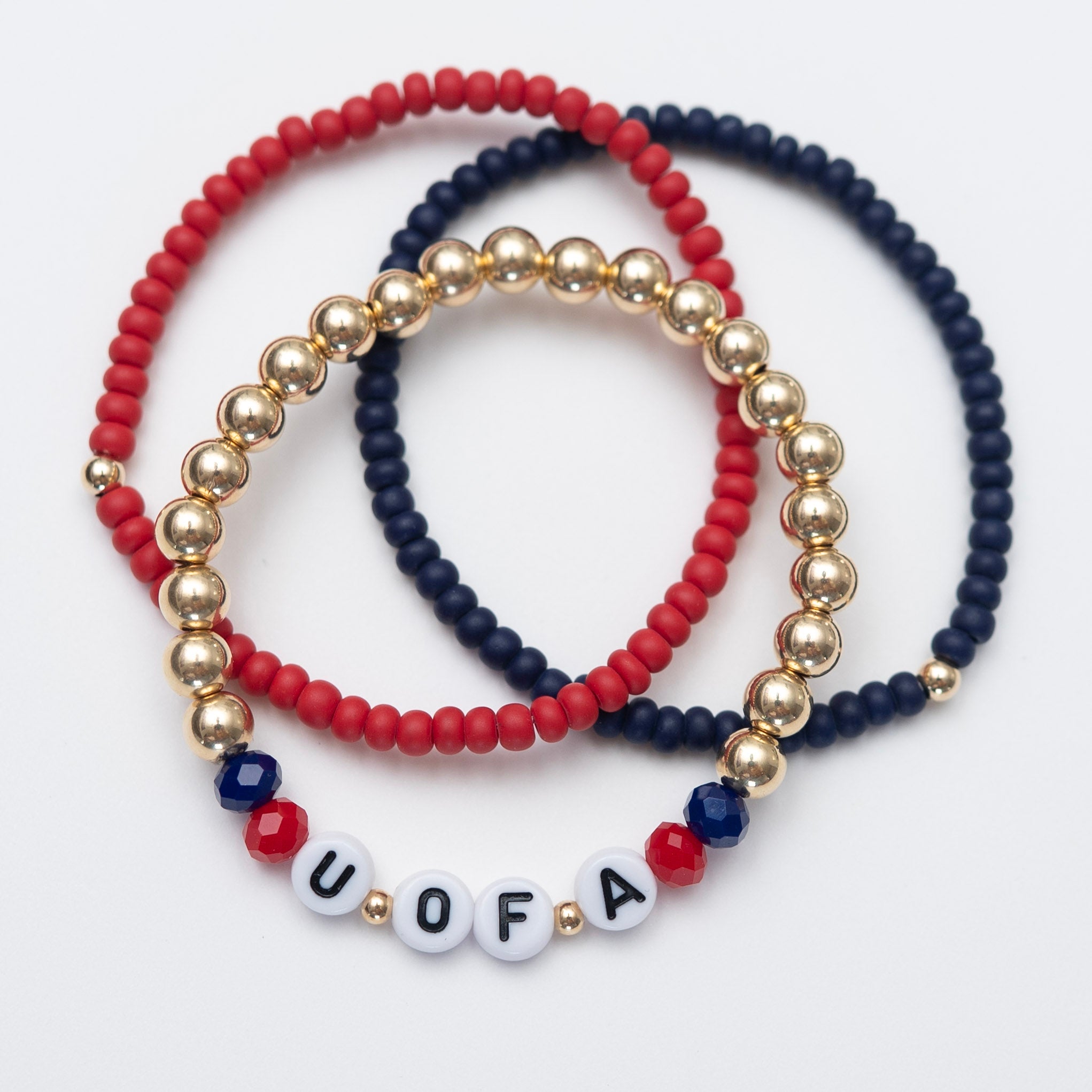 Game Day Trio Beaded Lux Stacker Set