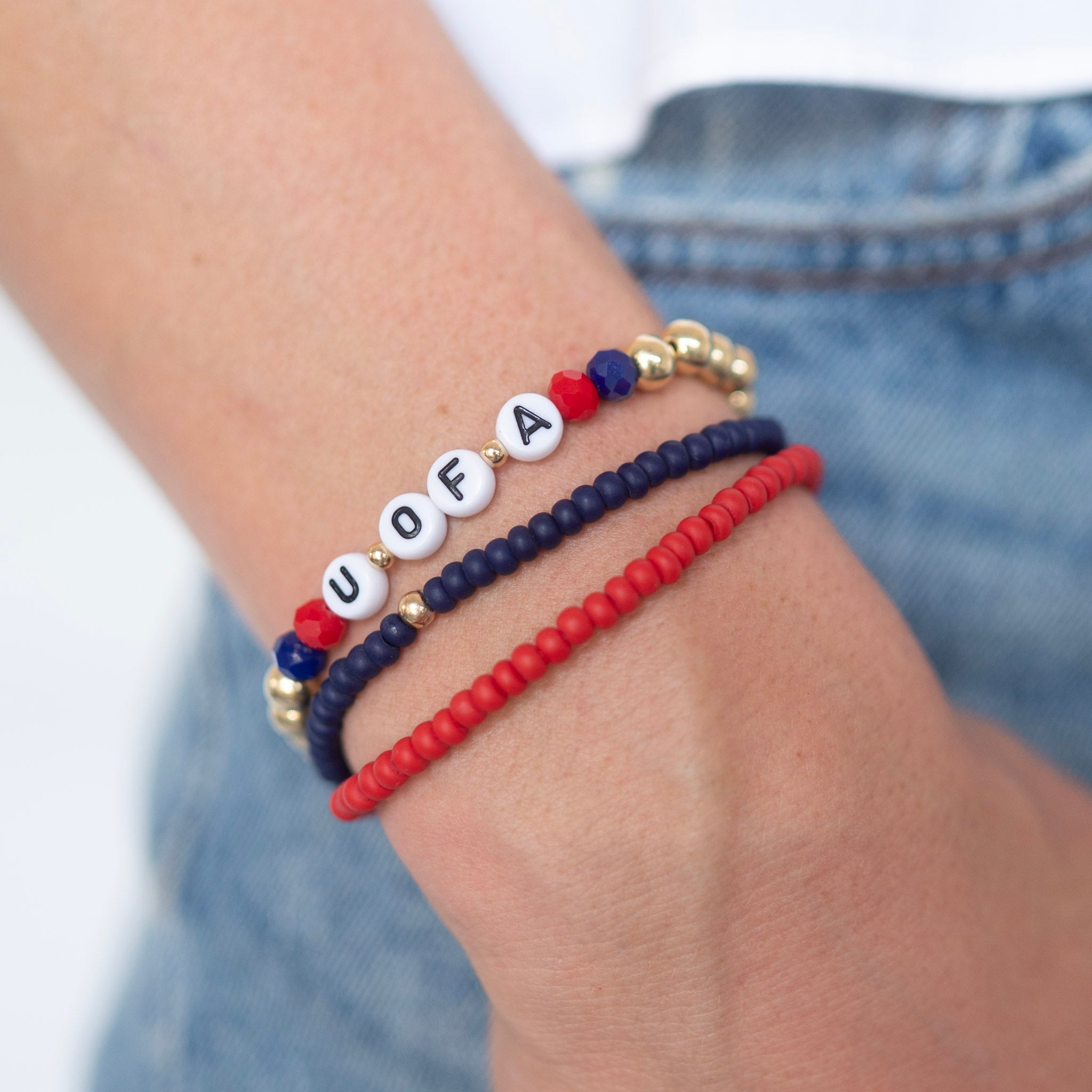 Game Day Trio Beaded Lux Stacker Set