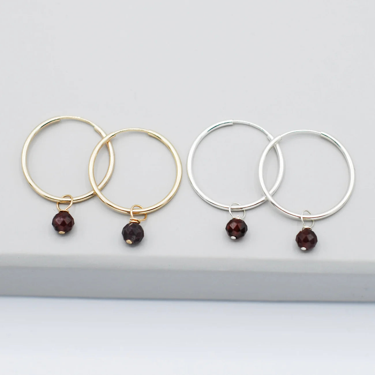 Endless Hoops & Birthstone Drops