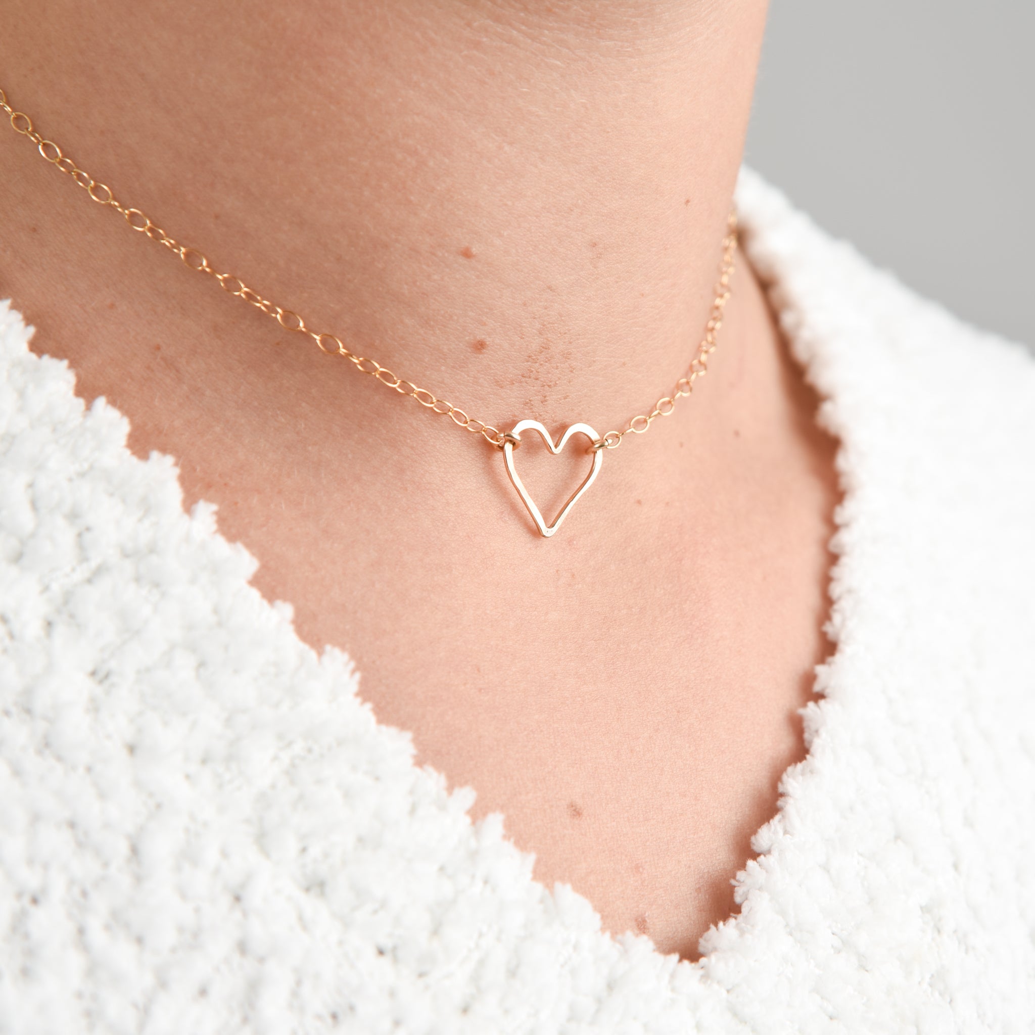 Heart Link Petite Necklace - Jewel Ya