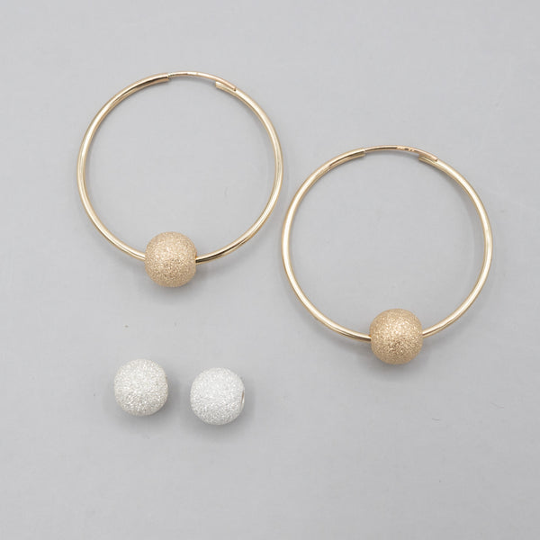 Color Ball Hoops Large pair - Gold plated – lulucopenhagen.com