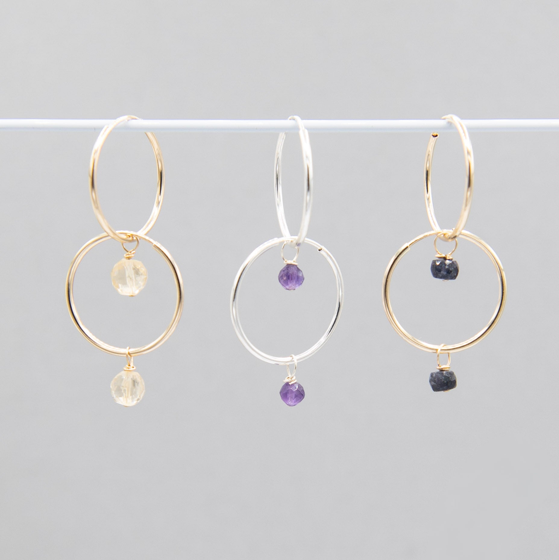 Endless Hoops & Birthstone Drops