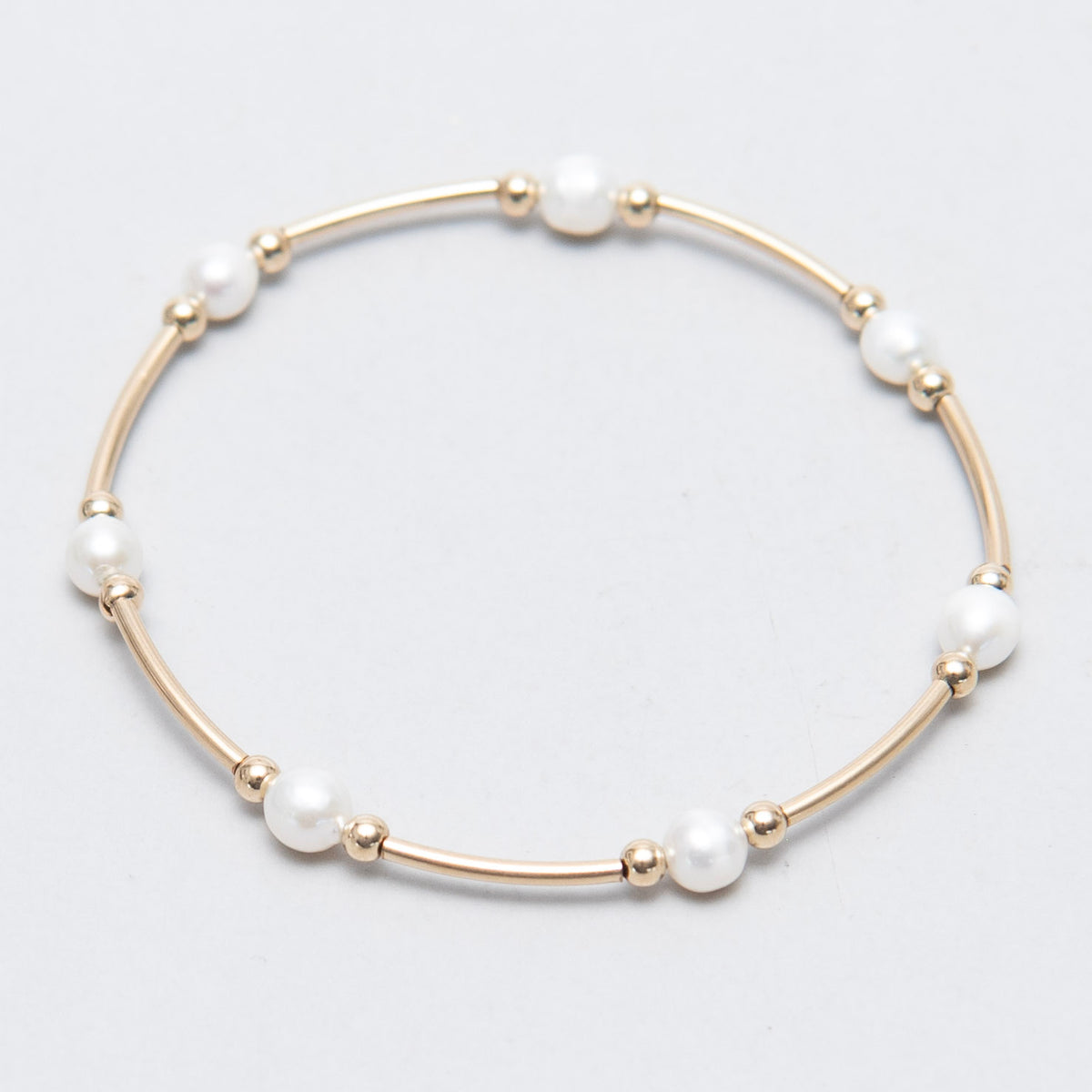 June Freshwater Pearl Beaded Lux Tube Bracelet