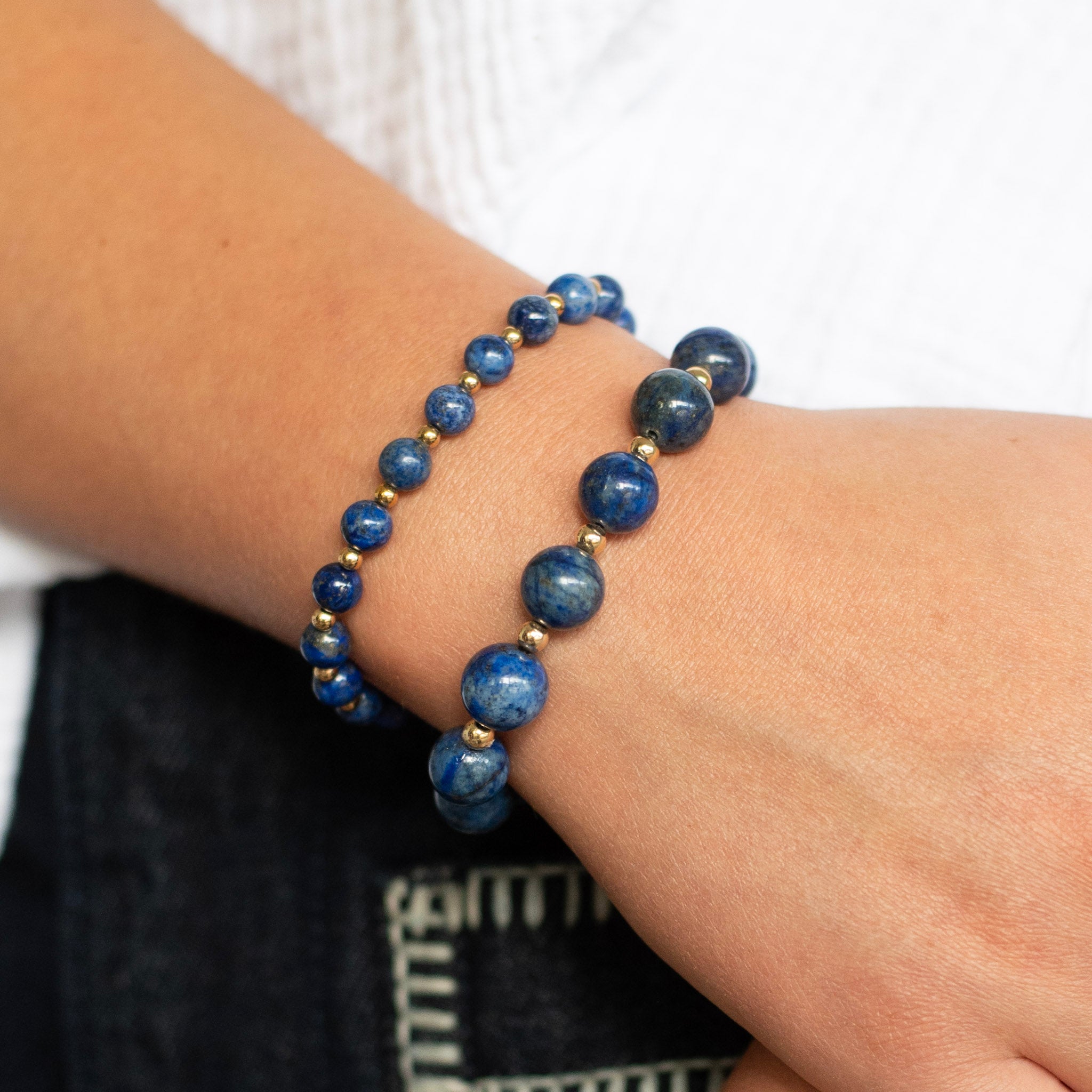 Lapis & Beaded Lux Bracelet