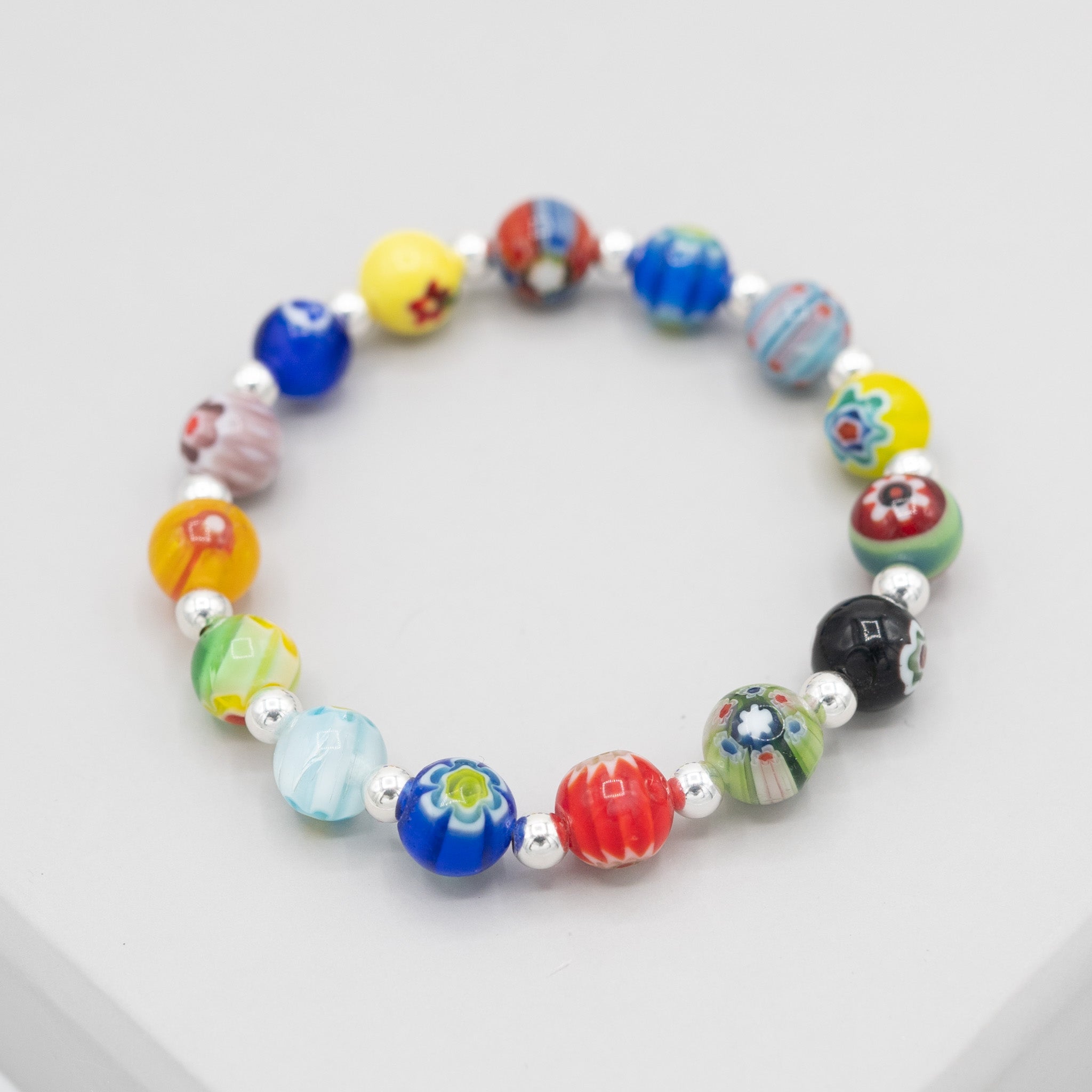 Large Millefiori Beaded Lux Bracelet - Jewel Ya