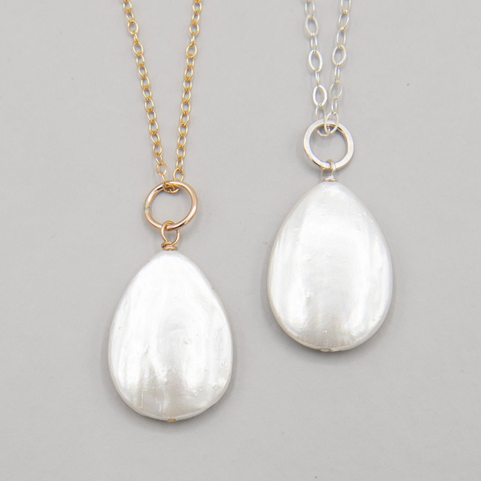 Large Mother of Pearl Teardrop Pendant - Jewel Ya
