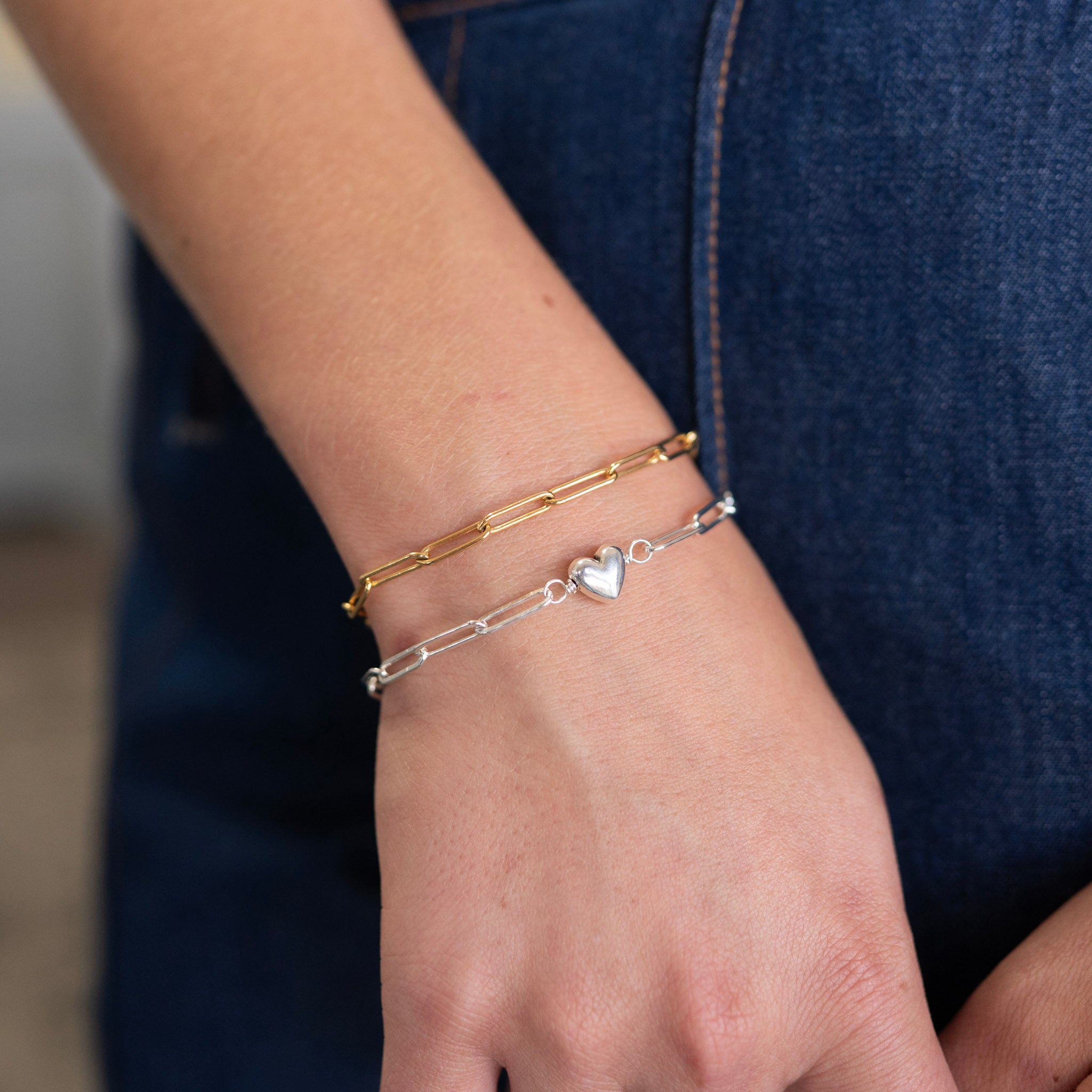 Large Paperclip Chain Bracelet