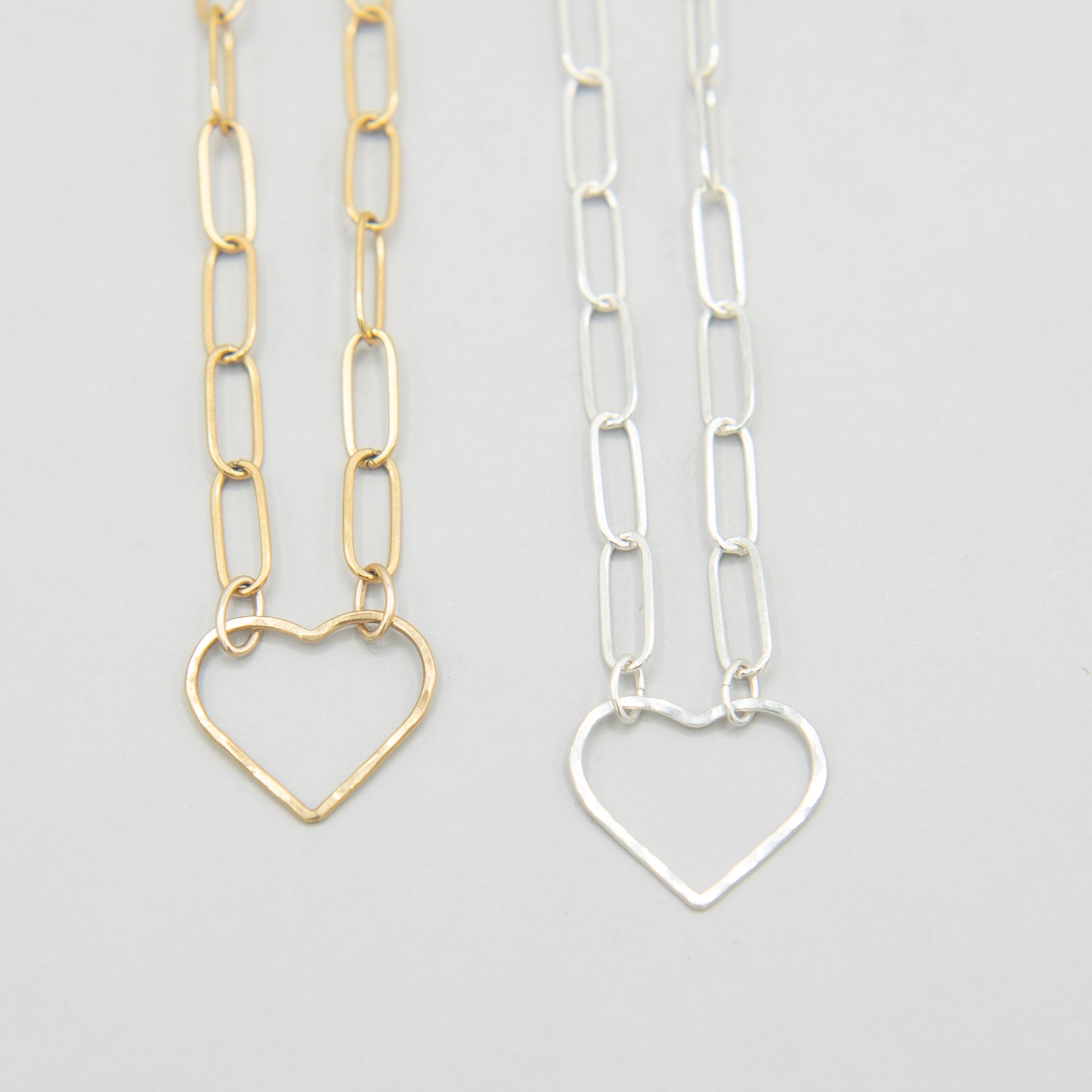 Large Paperclip Heart Necklace