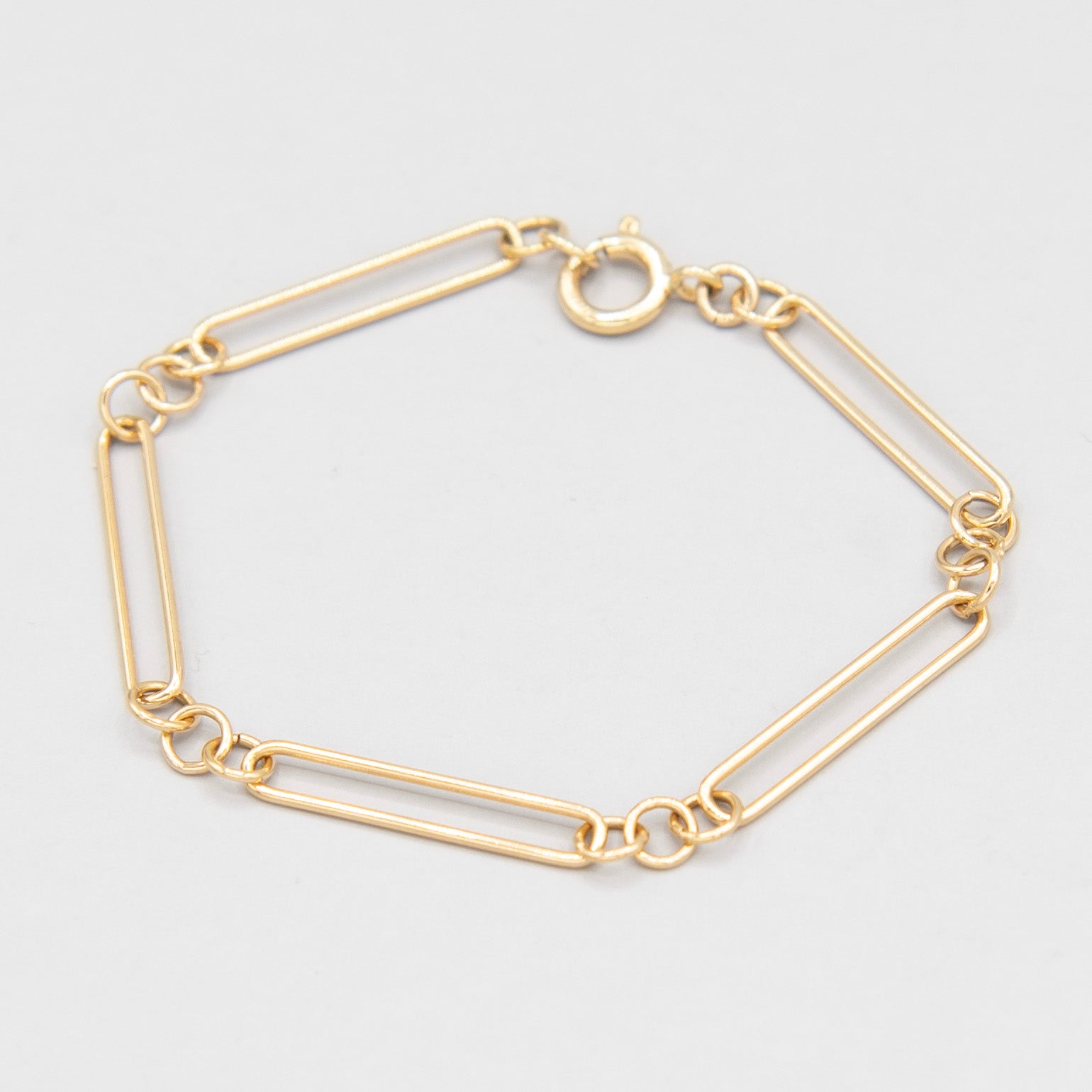 Large Long & Short 14k Gold Filled Chain Bracelet - Jewel Ya