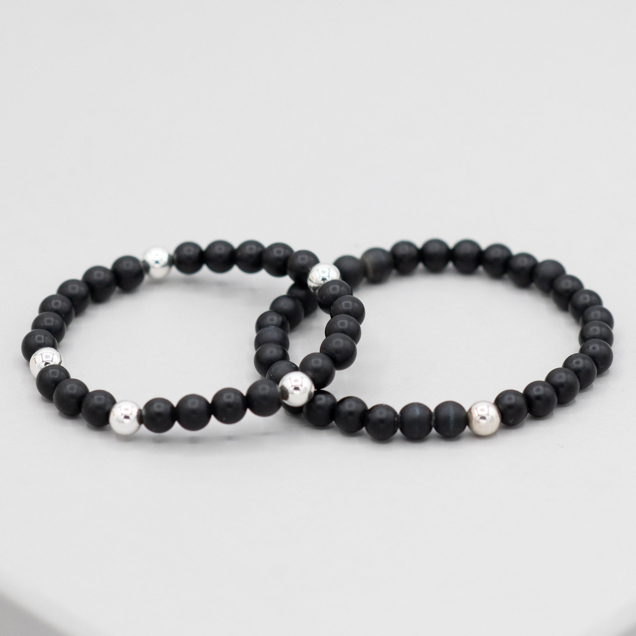 Matte Black Onyx & Beaded Lux Bracelet