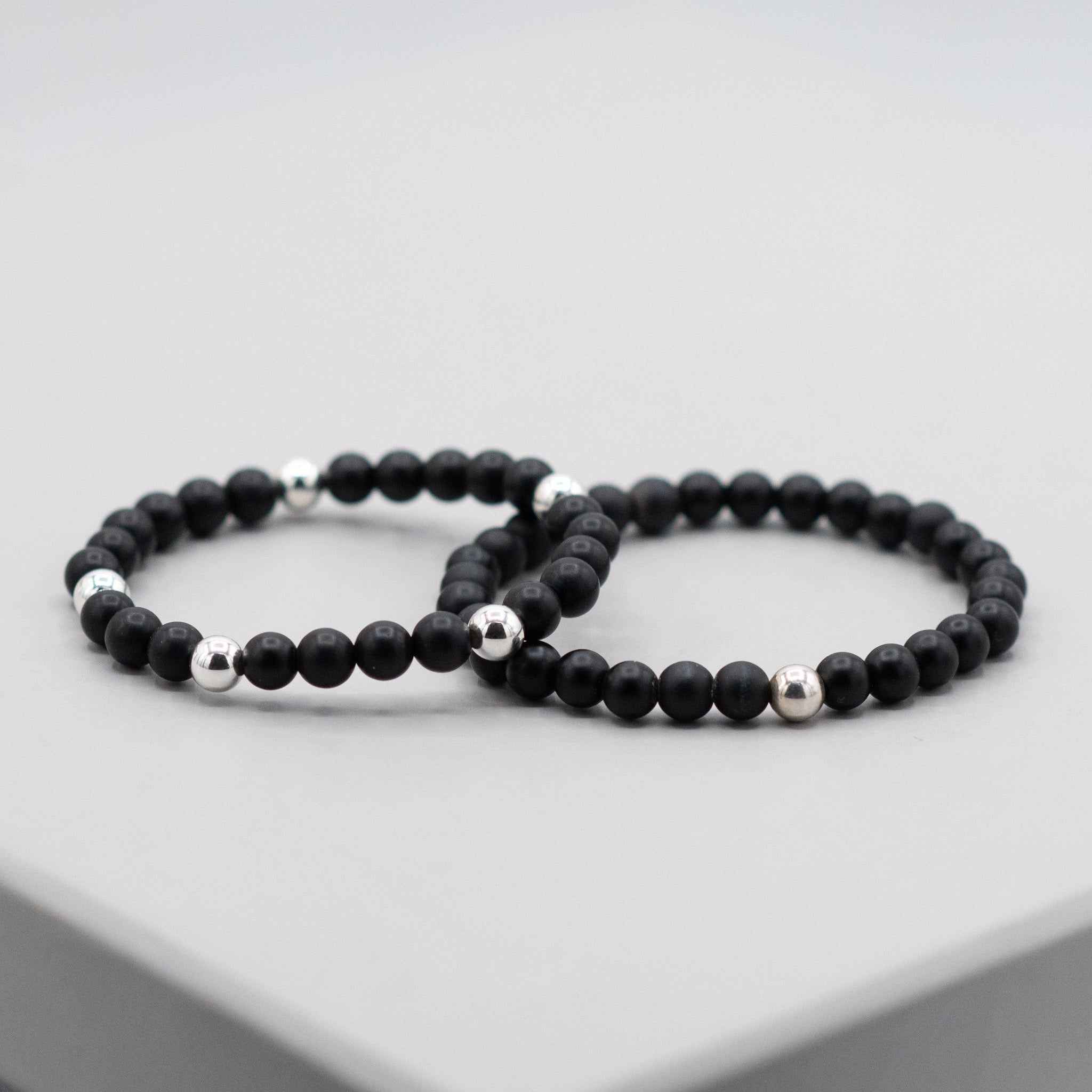 Matte Black Onyx & Beaded Lux Bracelet