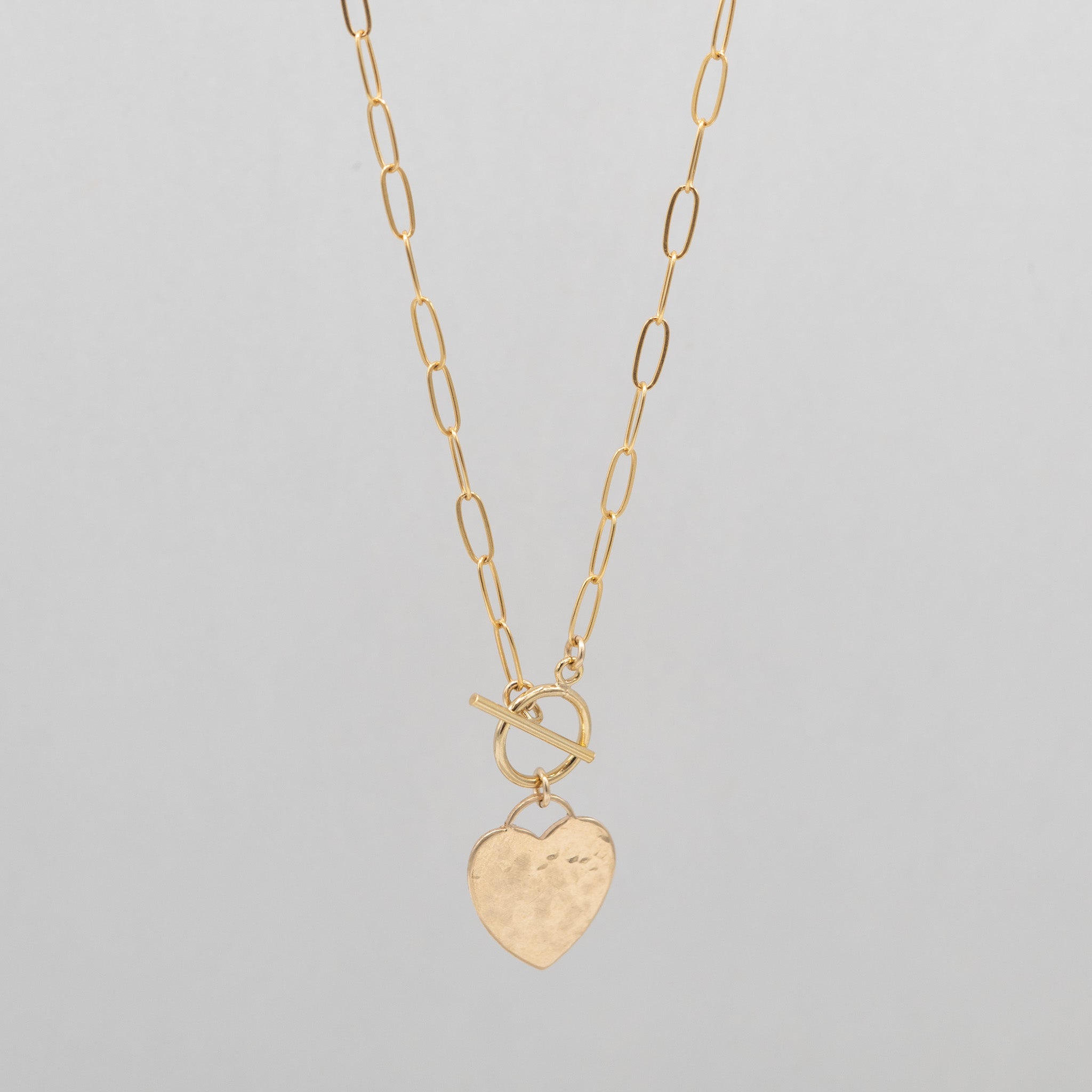 Medium 14k Gold Filled Heart Toggle Necklace