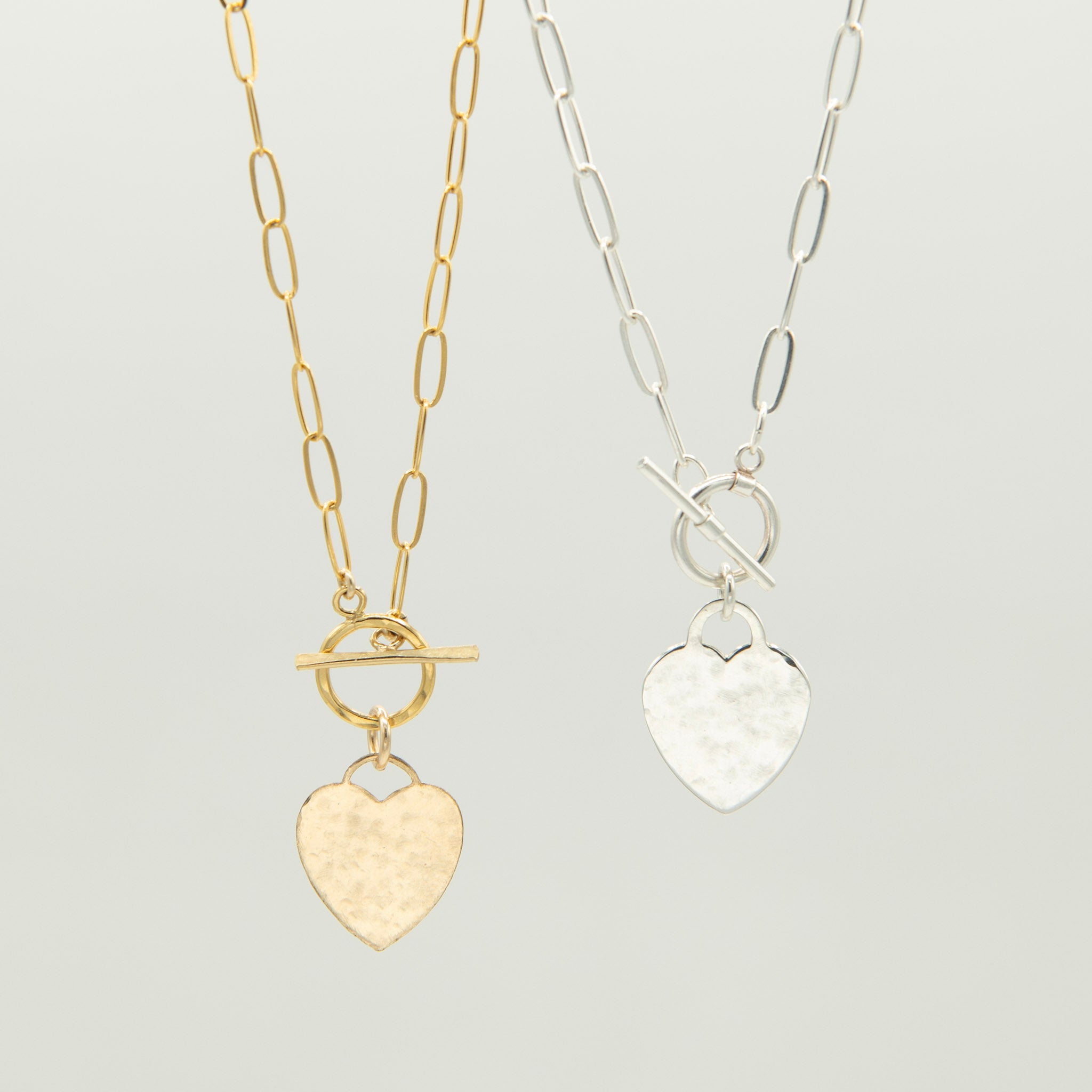 Medium 14k Gold Filled Heart Toggle Necklace