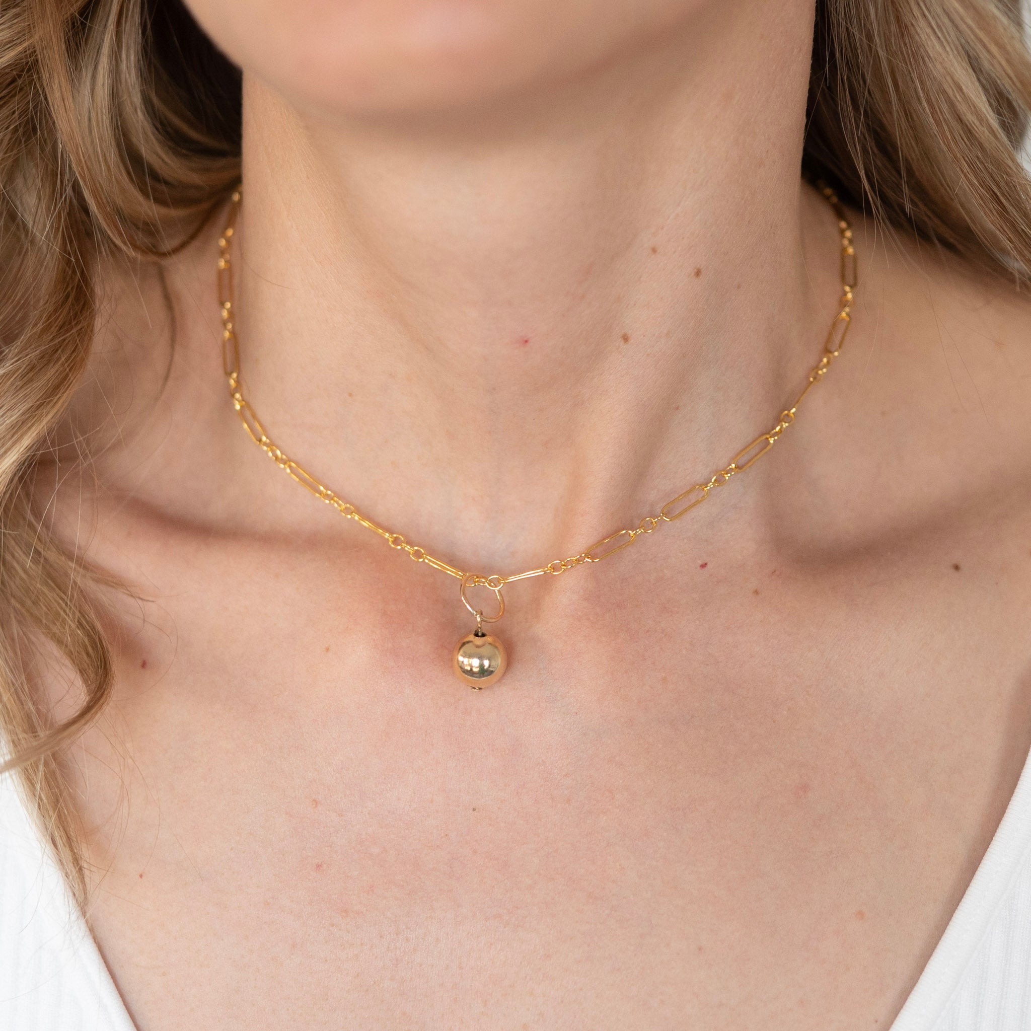 Medium Long & Short Chain and Charm Necklace