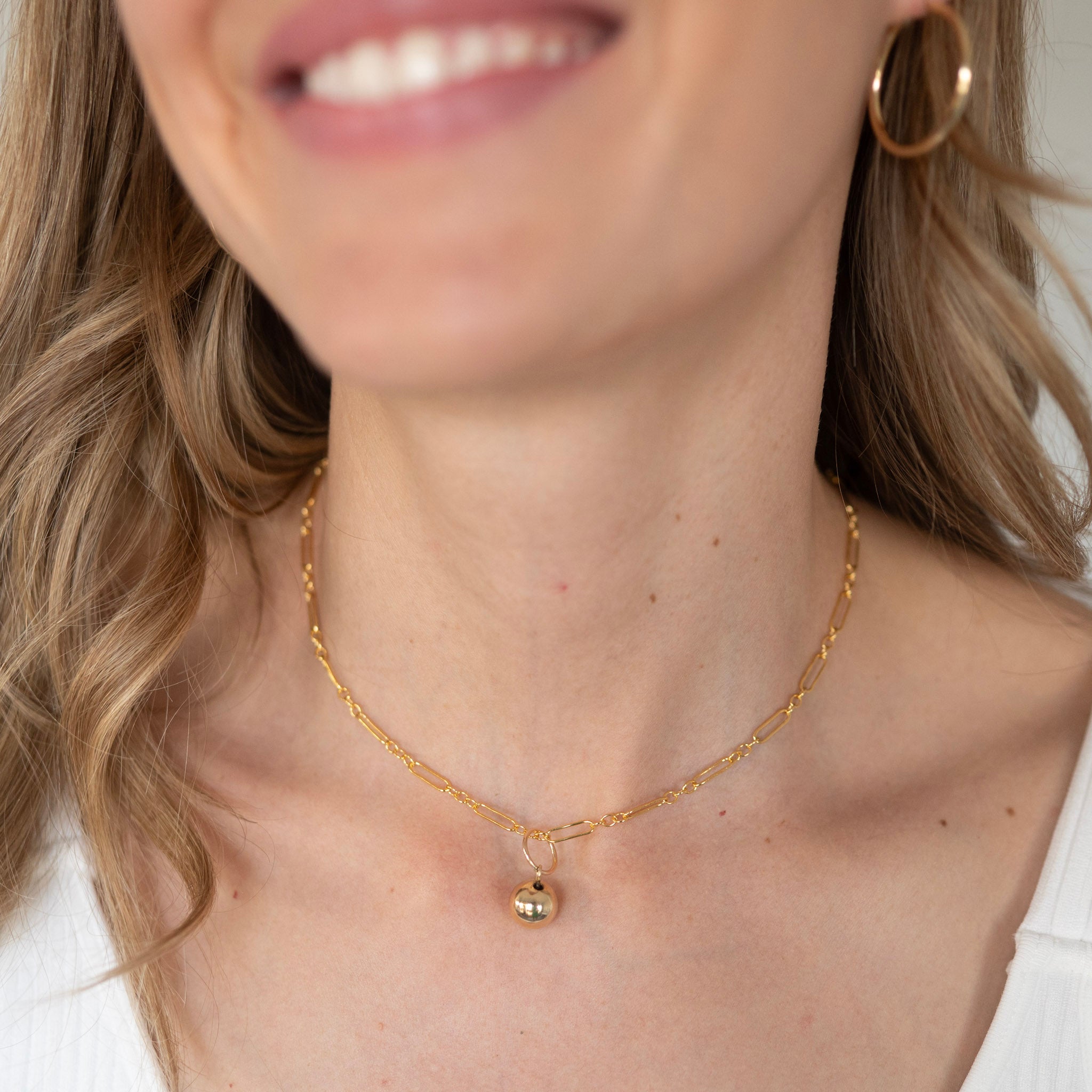 Medium Long & Short Chain and Charm Necklace
