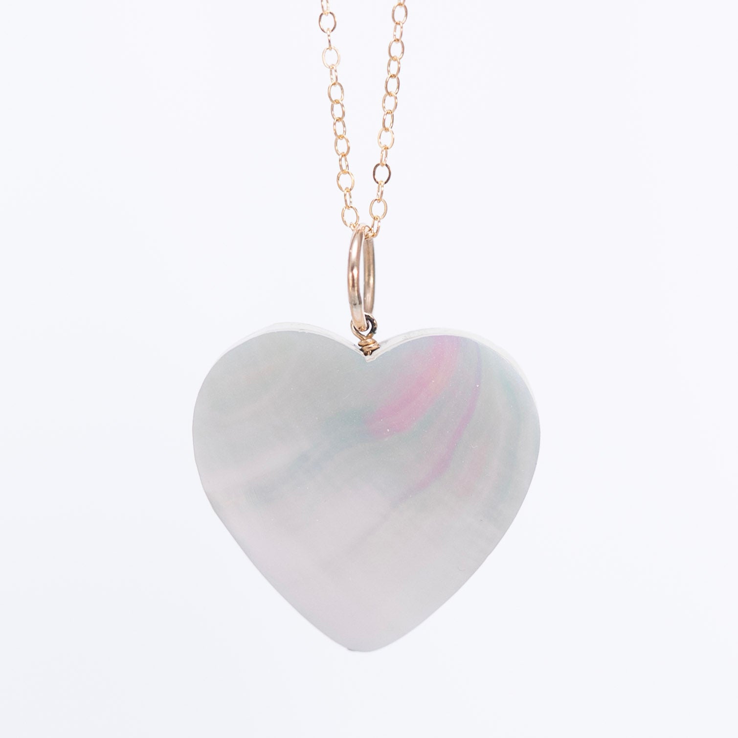 Mother of Pearl Heart Pendant