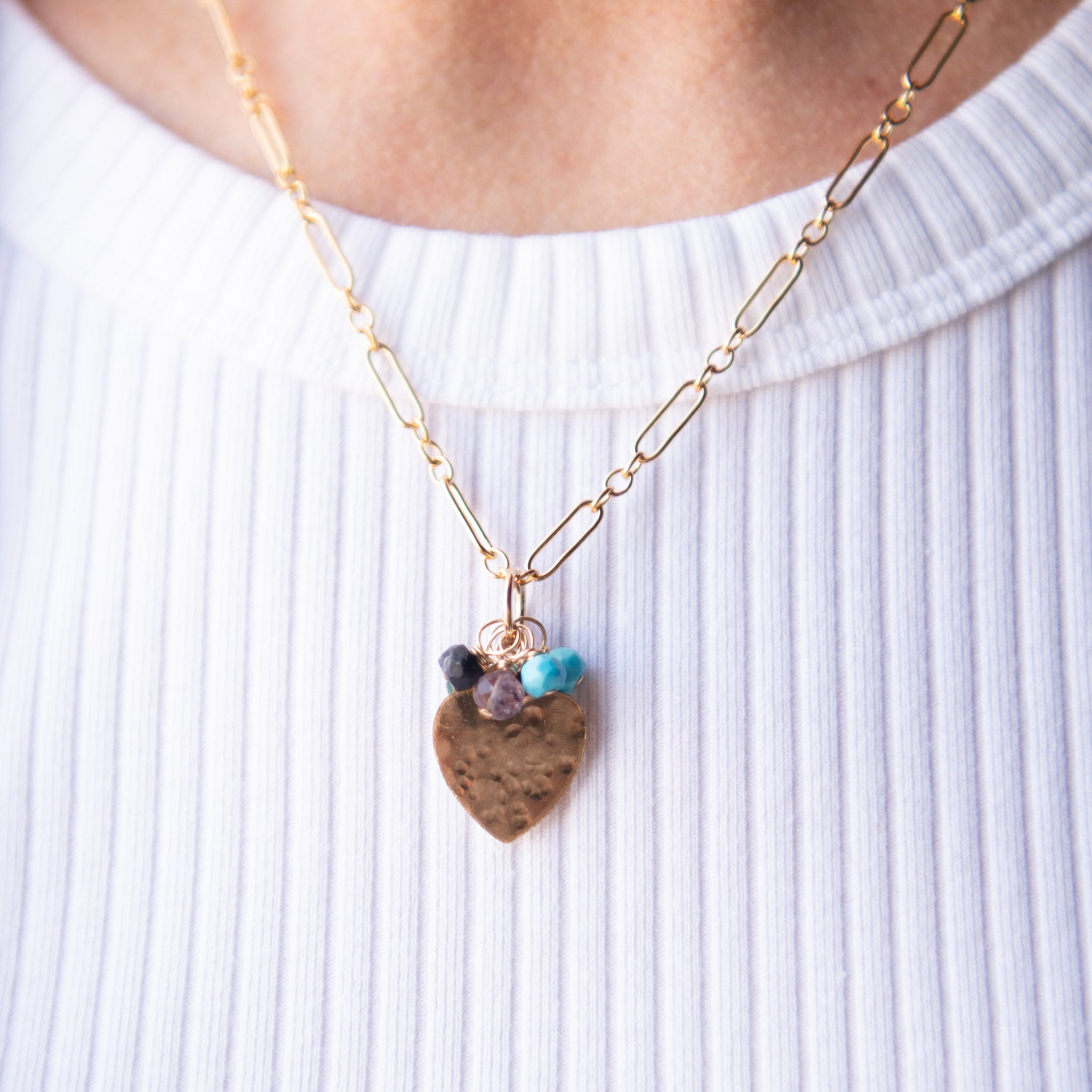 'My People' Birthstone & Heart Necklace - Jewel Ya