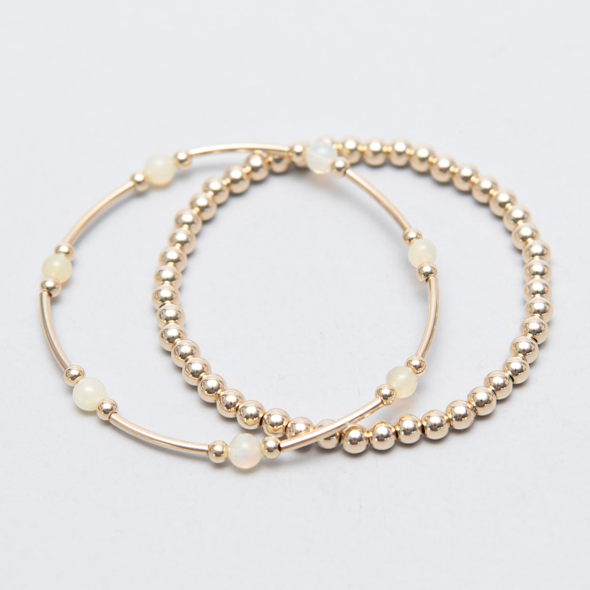 Birthstone Beaded Lux Tube Bracelet - Jewel Ya